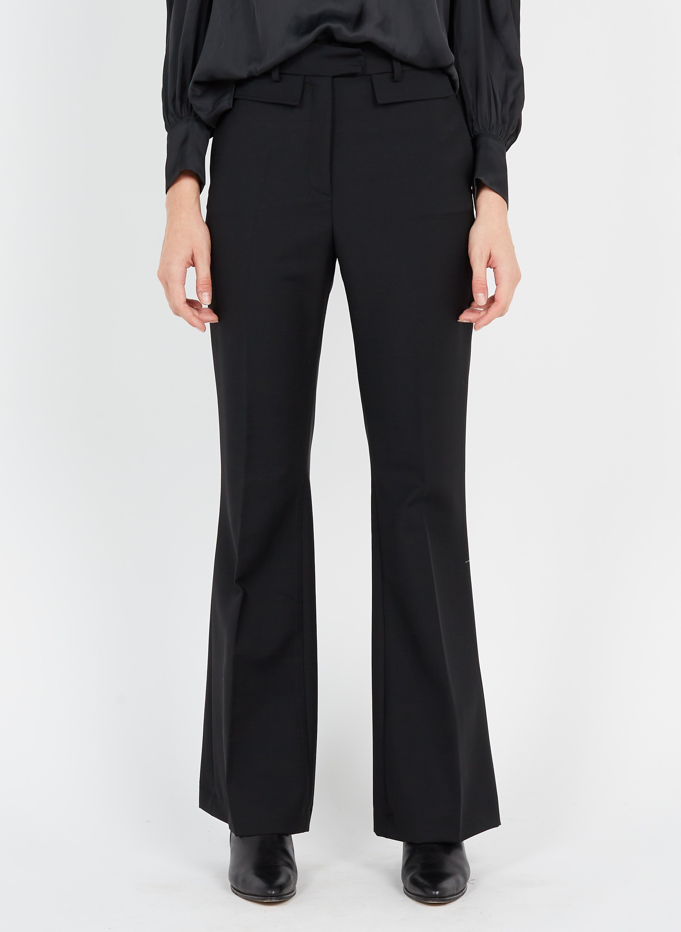 Pantalon tailleur evasé hot sale