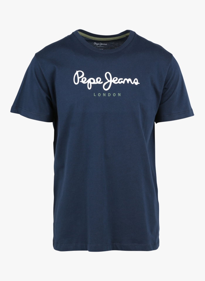 PEPE JEANS T-shirt droit en coton  | Bleu