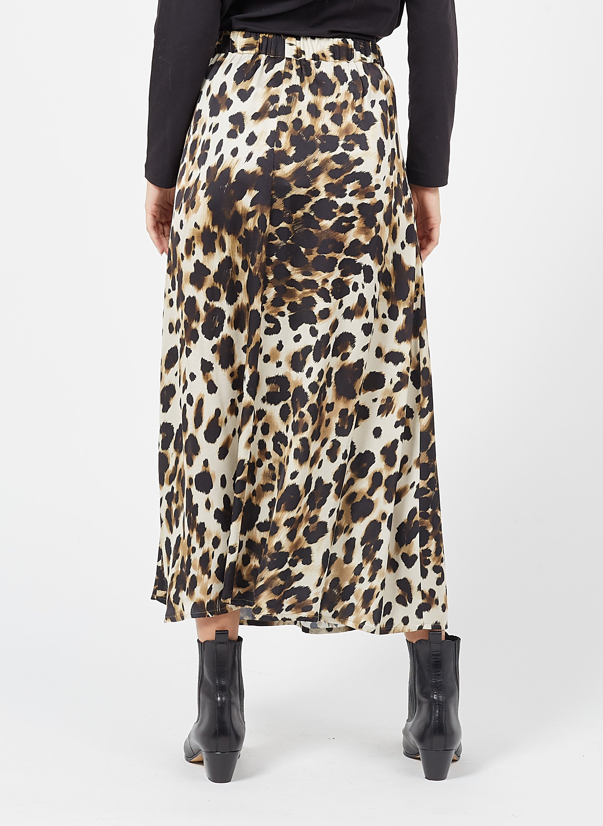 jupe droite leopard