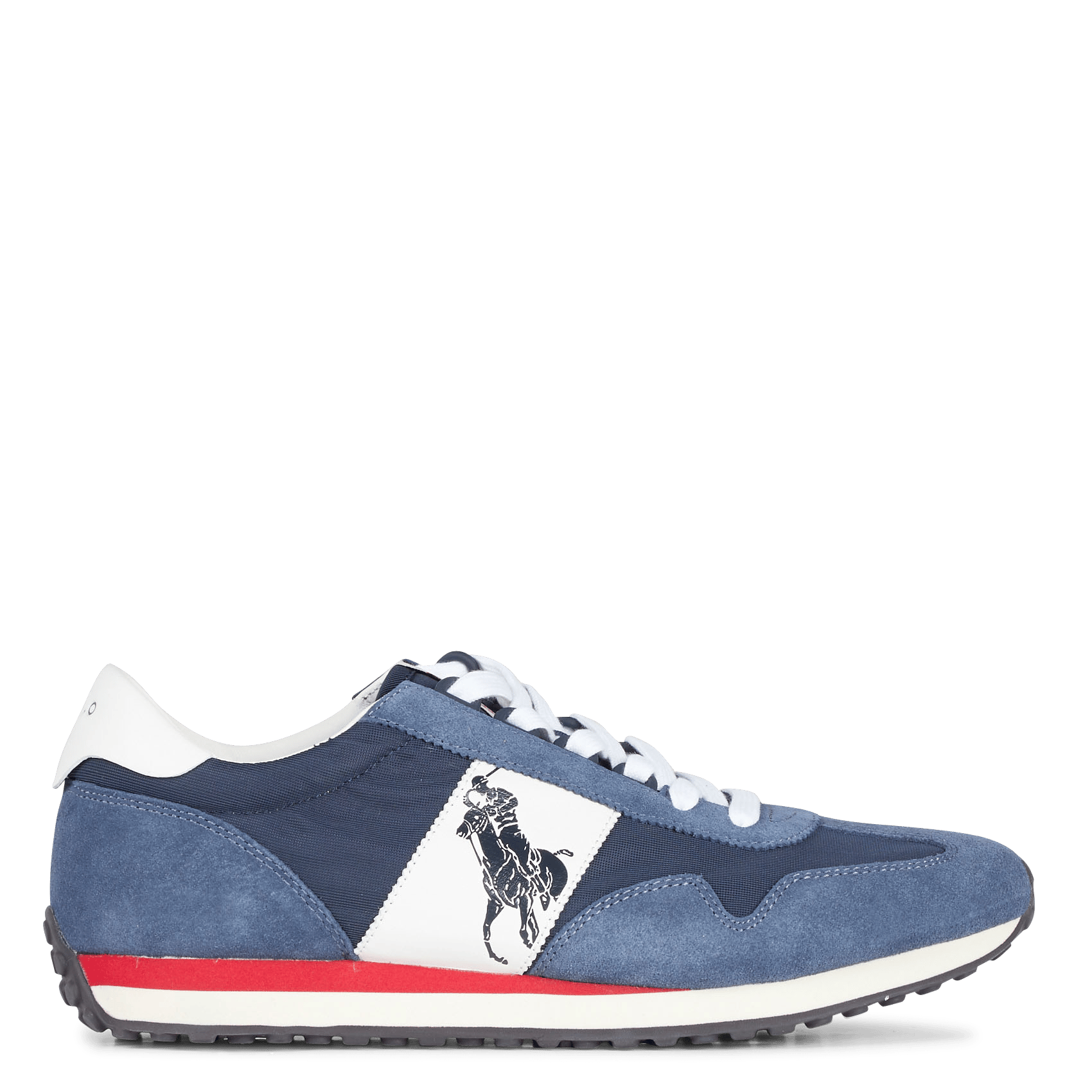 Baskets Basses En Cuir Et Toile Newport Navy/white Polo Ralph Lauren -  Homme | Place des Tendances