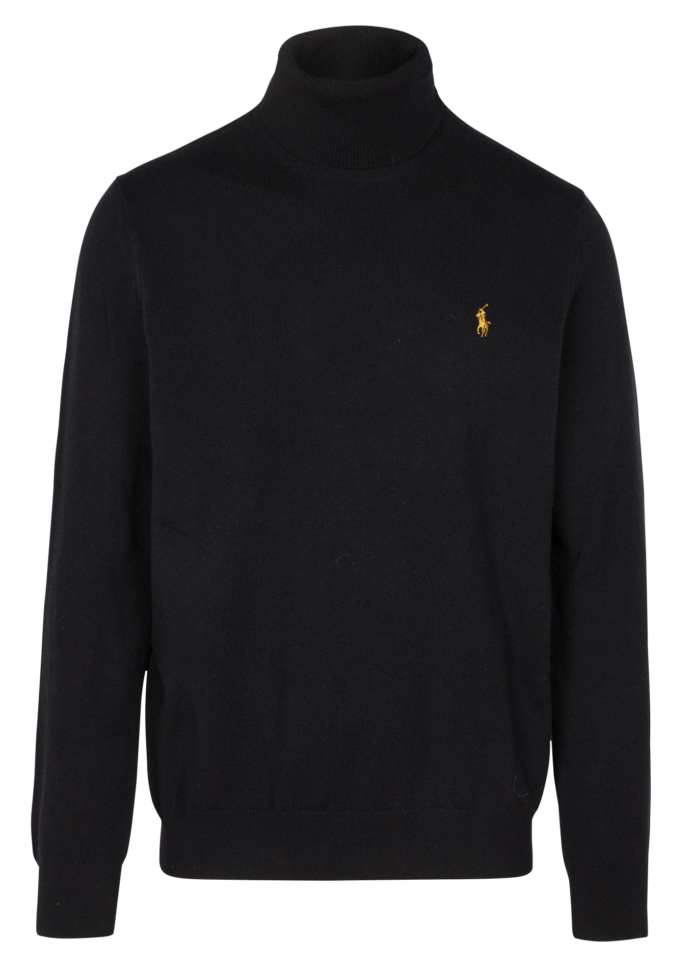 Col Roulé Regular-fit Brodé En Laine Polo Black-gold Pp Polo Ralph ...