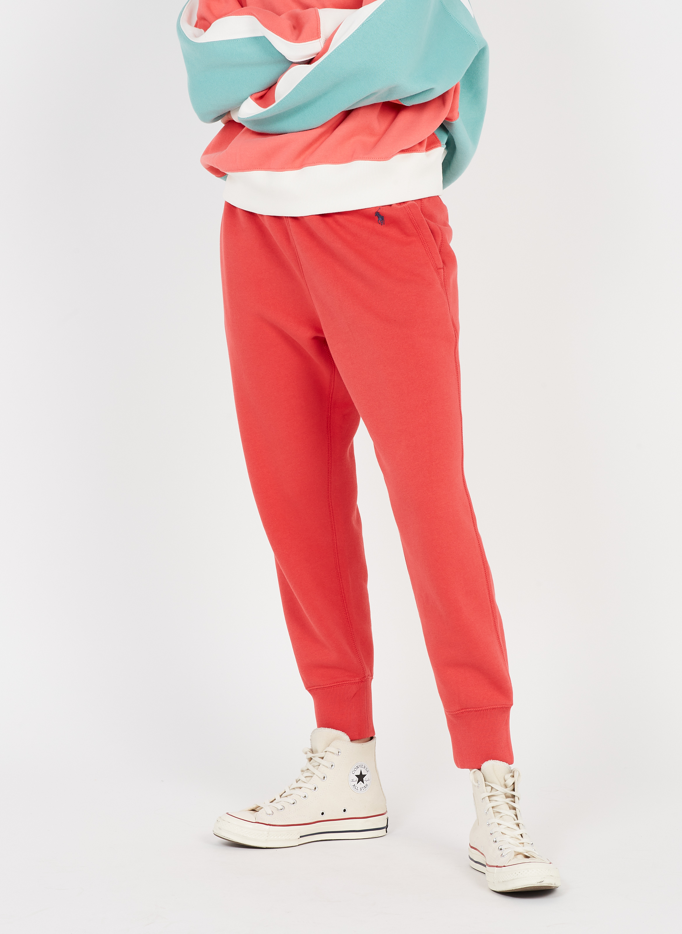 Jogging En Coton Mélangé Red Polo Ralph Lauren Femme Place des Tendances