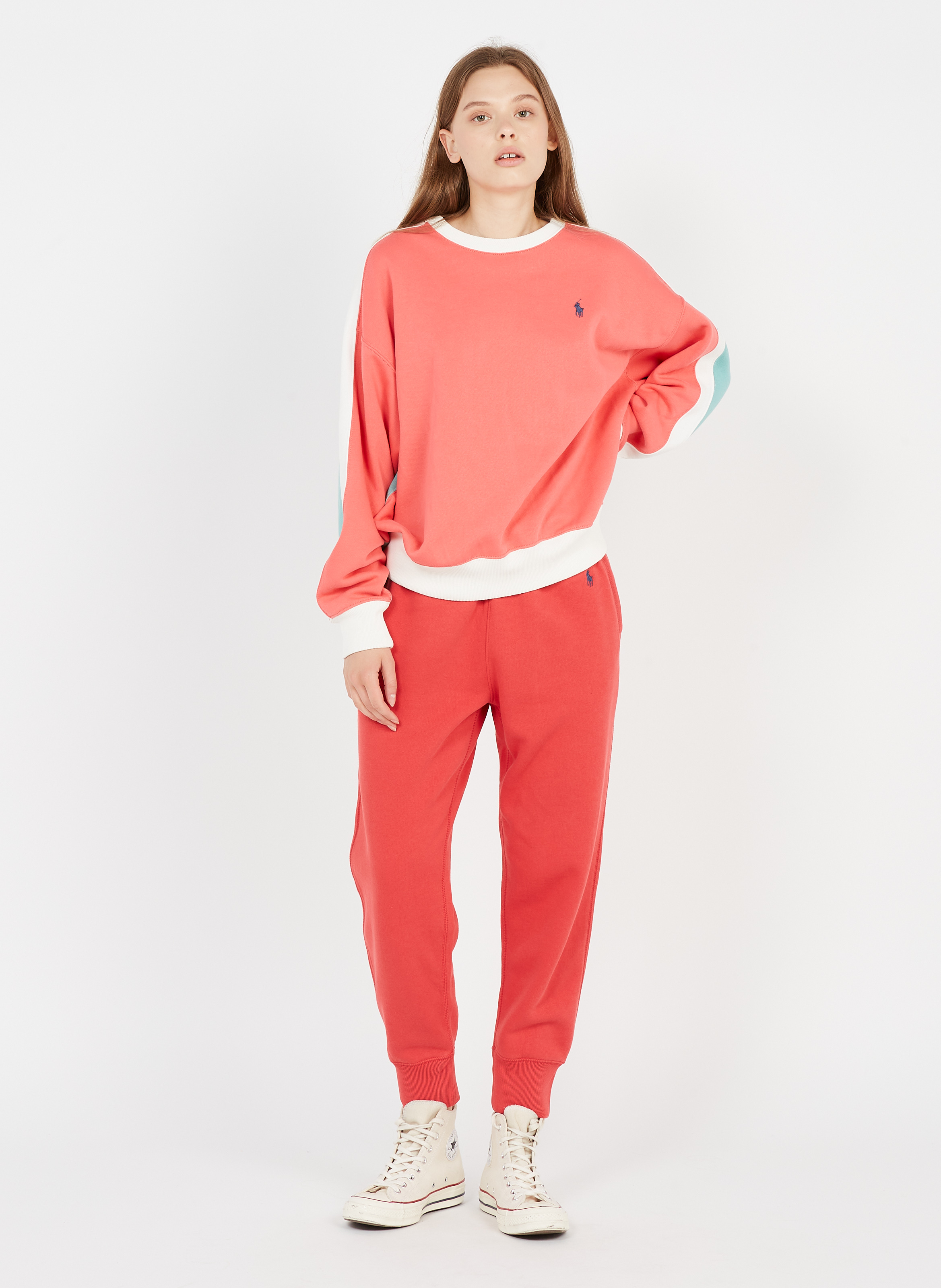 Jogging En Coton Mélangé Red Polo Ralph Lauren Femme Place des Tendances