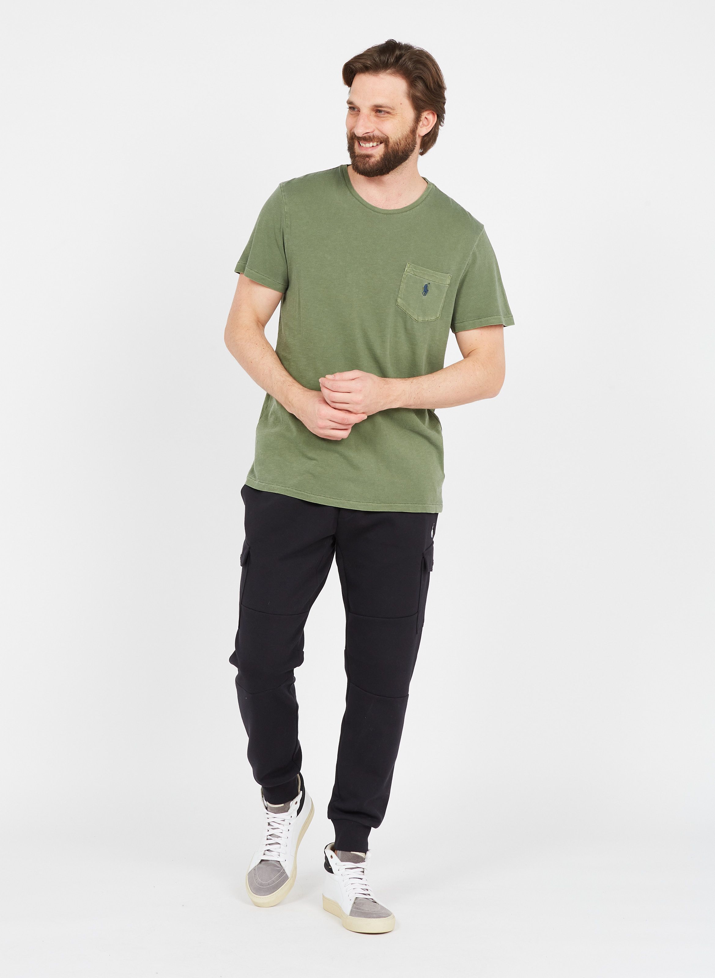 Homme T-shirts T-shirts Polo Ralph Lauren T-shirt col rond en jersey Coton Polo Ralph Lauren pour homme en coloris Vert 