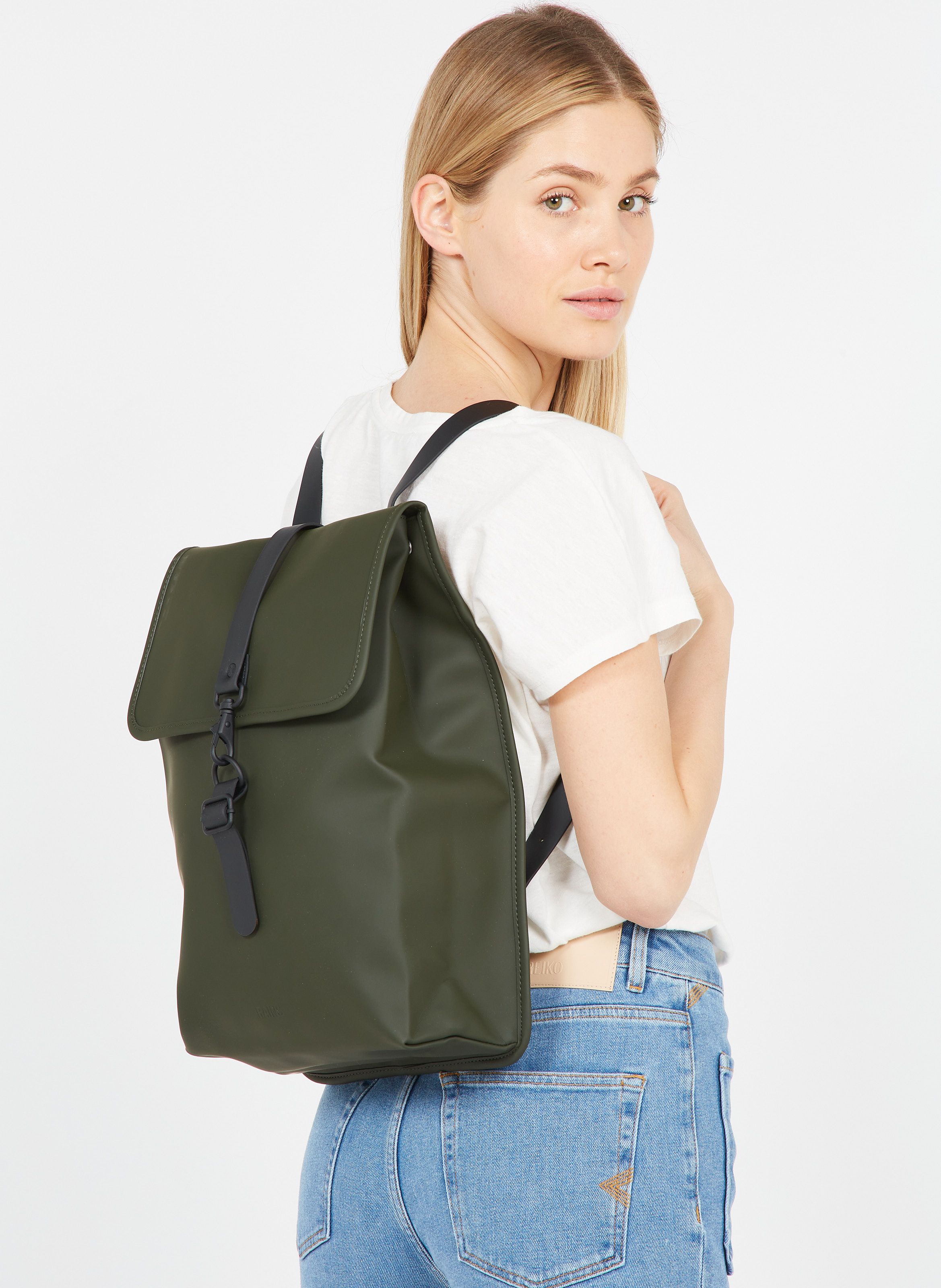 Sac Dos Imperm able Rucksack Green Rains Femme Place des