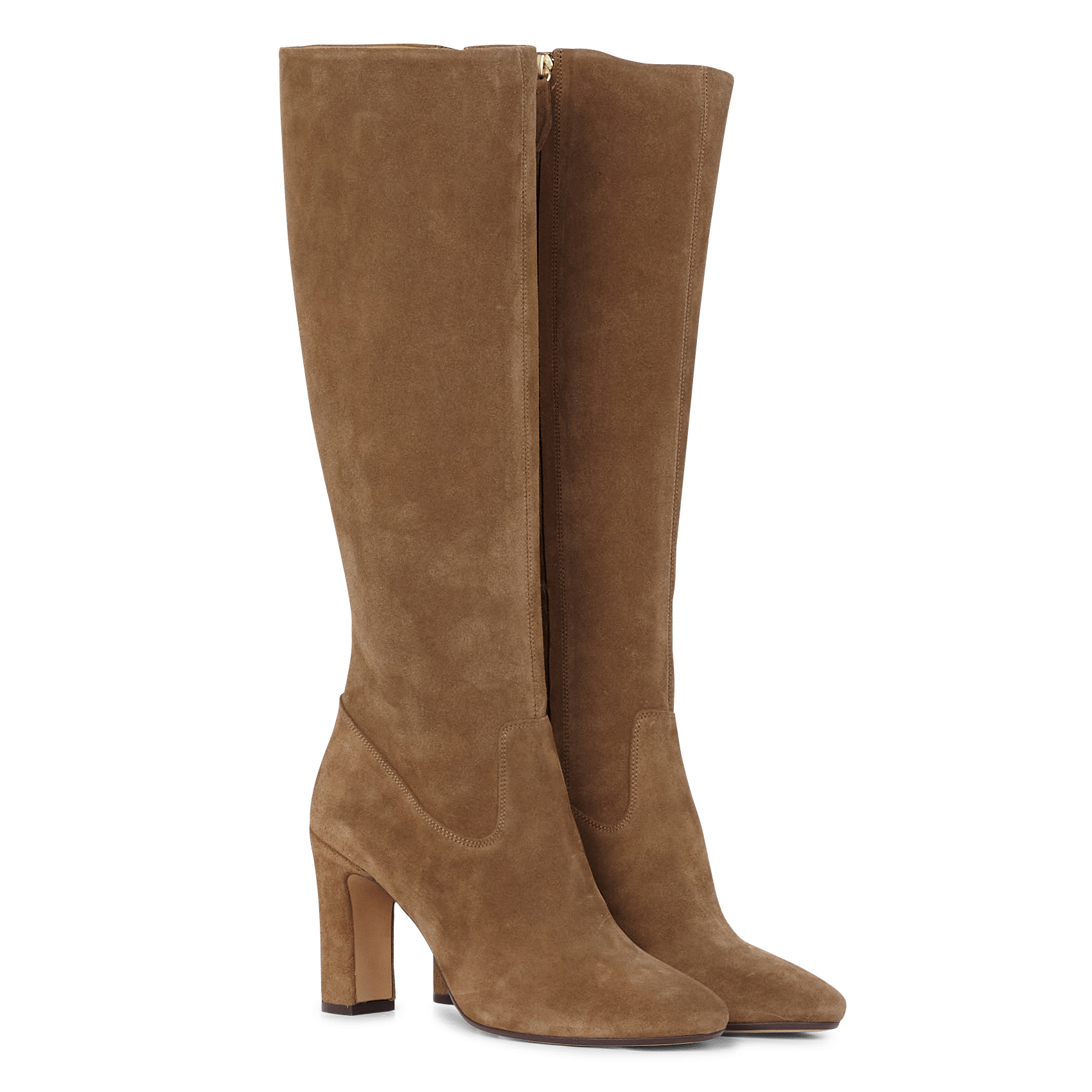 bottes velours marron