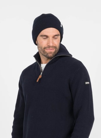 Bonnet à Revers En Laine Brown Sugar Samsoe Samsoe - Homme | Place des Tendances bonnet samsoe samsoe