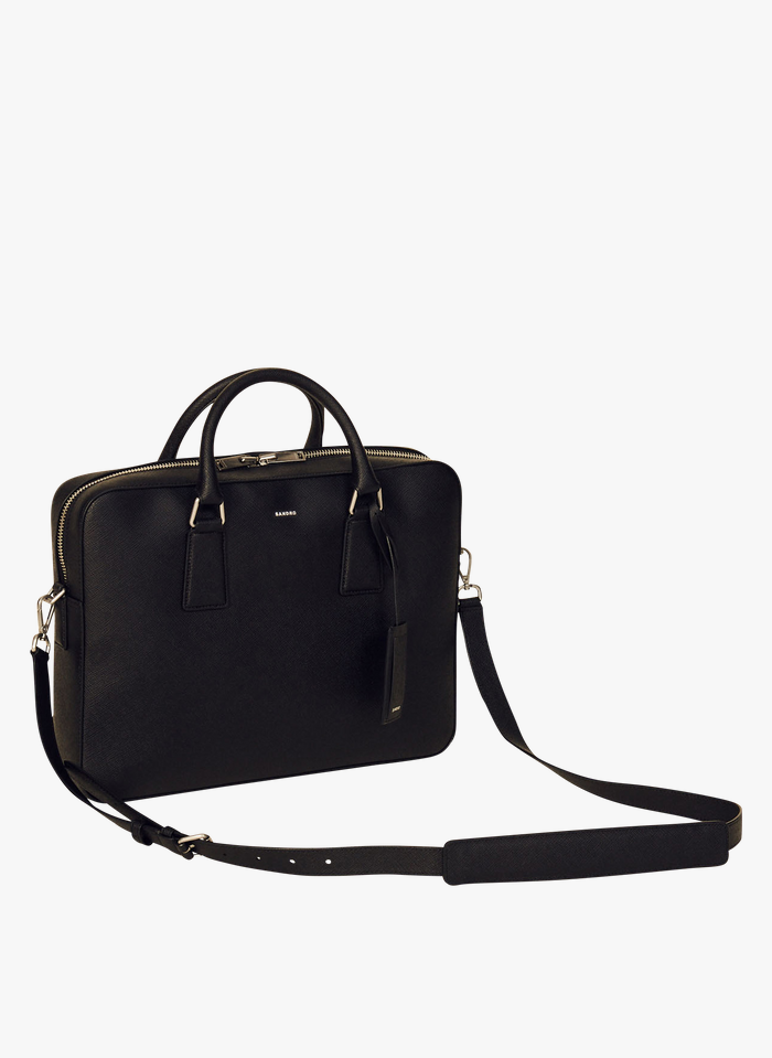 SANDRO Briefcase en cuir | Noir
