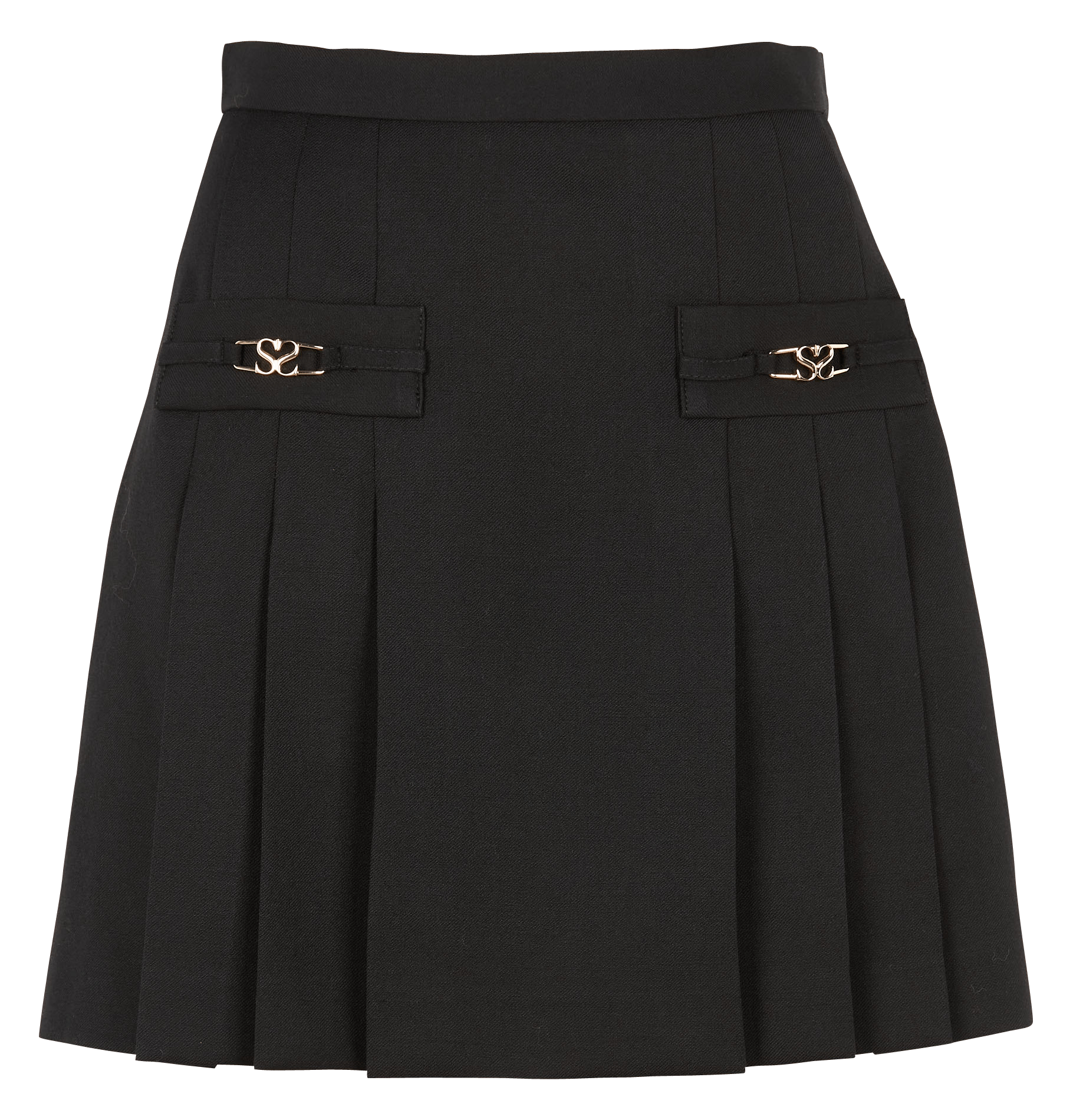Mini-jupe SANDRO En Laine Et Cuir D'agneau - Taille 38 - Gris - Neuve Sans étiquettes - Coupe Tendance Et Confortable