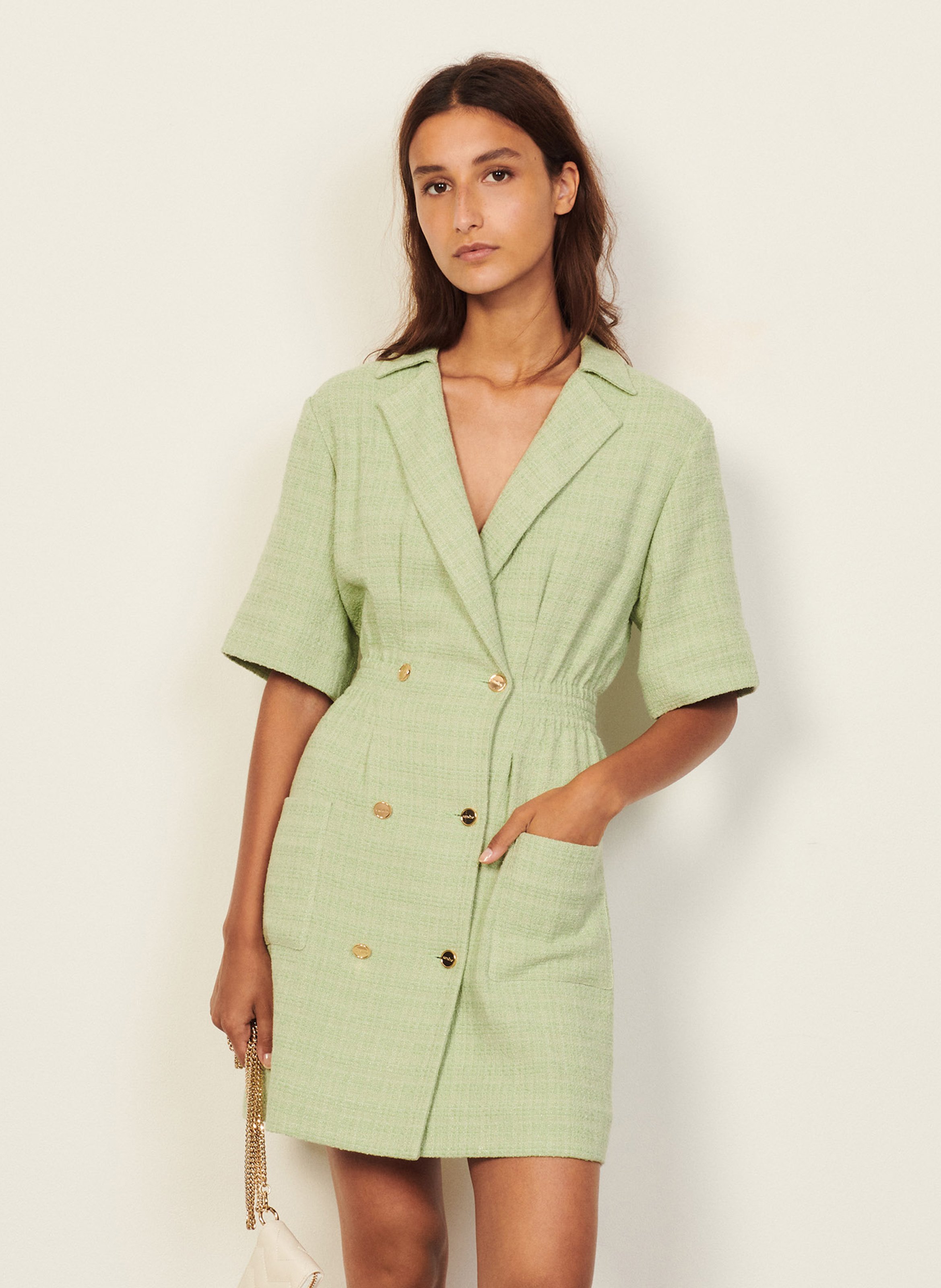 robe verte sandro