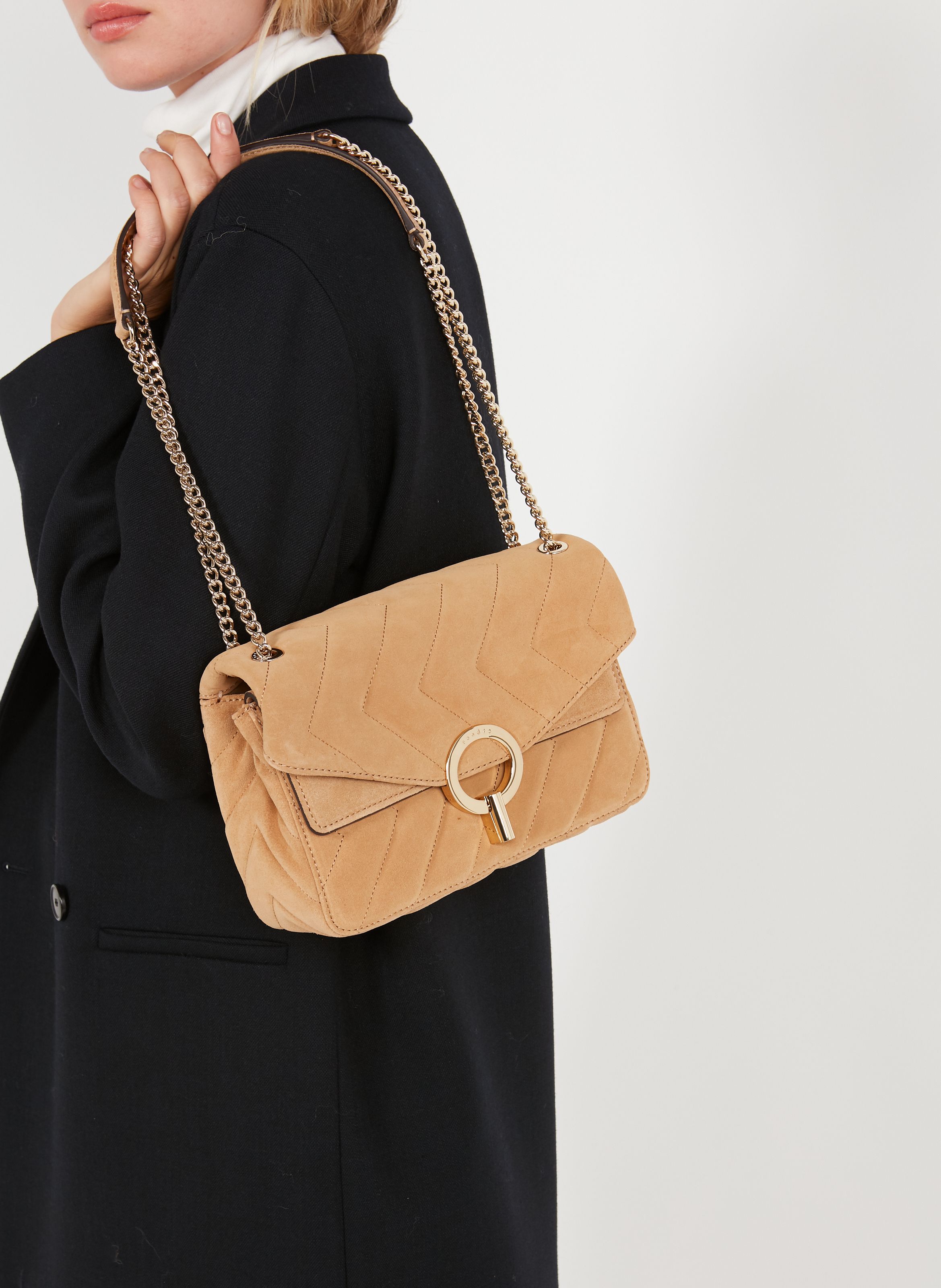 Sac en cuir beige new arrivals