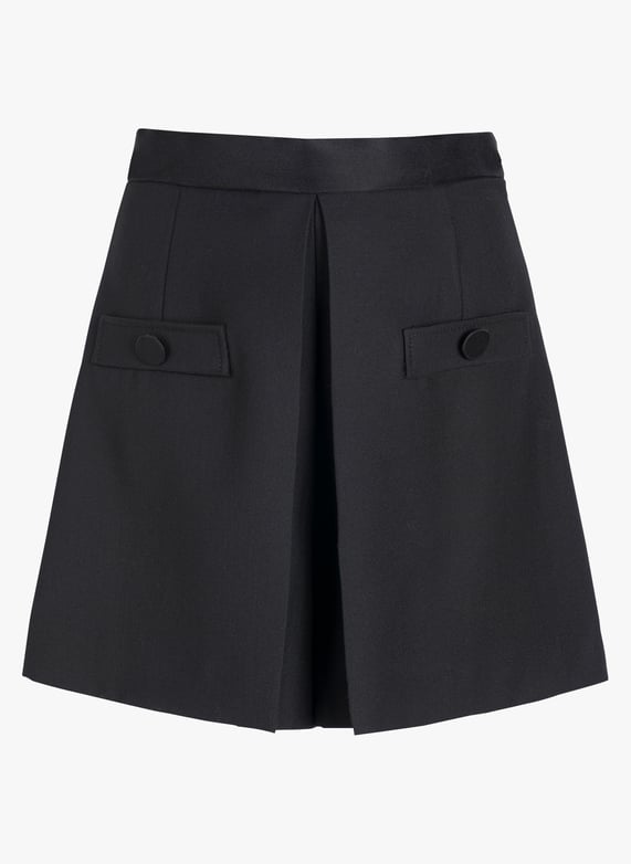 Short Taille Haute Noir Sandro Femme SFPSH00176 20 NOIR Place des Tendances
