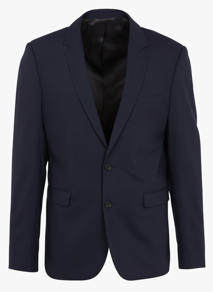 SANDRO Veste col tailleur regular-fit en laine | Bleu