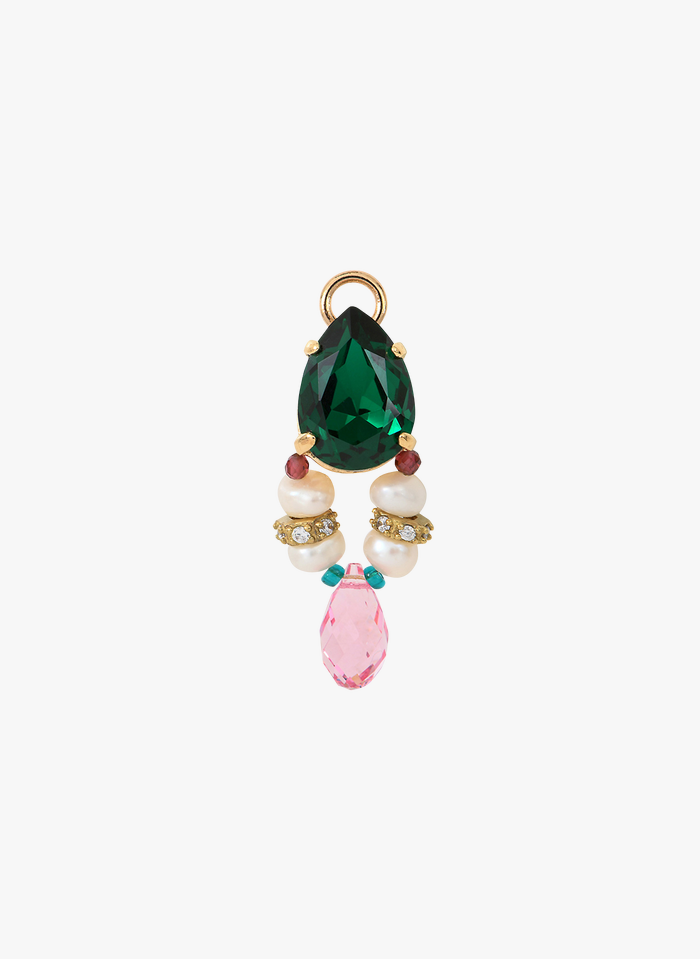 SATELLITE PARIS Pendentif cristaux et perles  | Multicolore