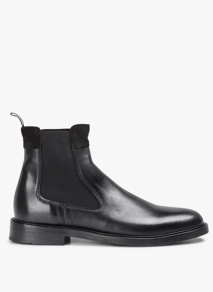 SCHMOOVE Boots Chelsea en cuir lisse | Noir