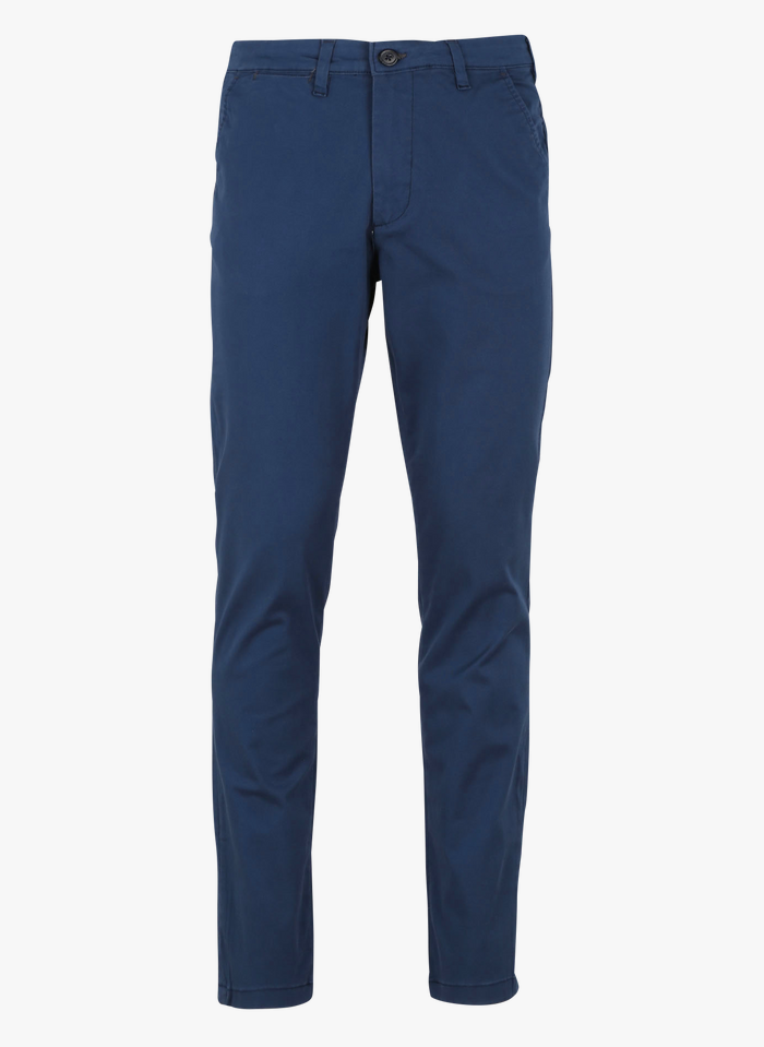 SELECTED Pantalon slim en coton organique | Bleu