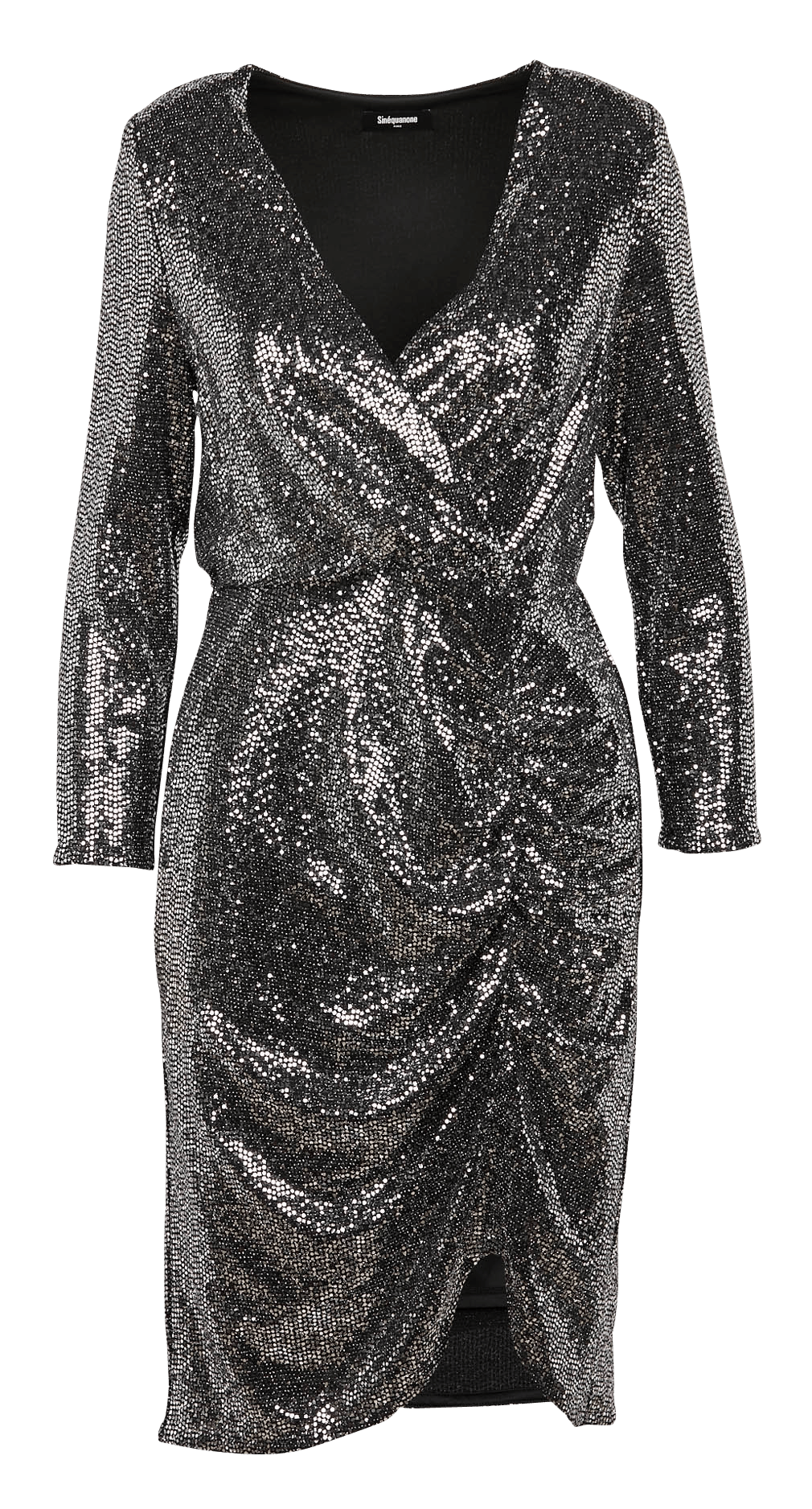 robe cache coeur sequins