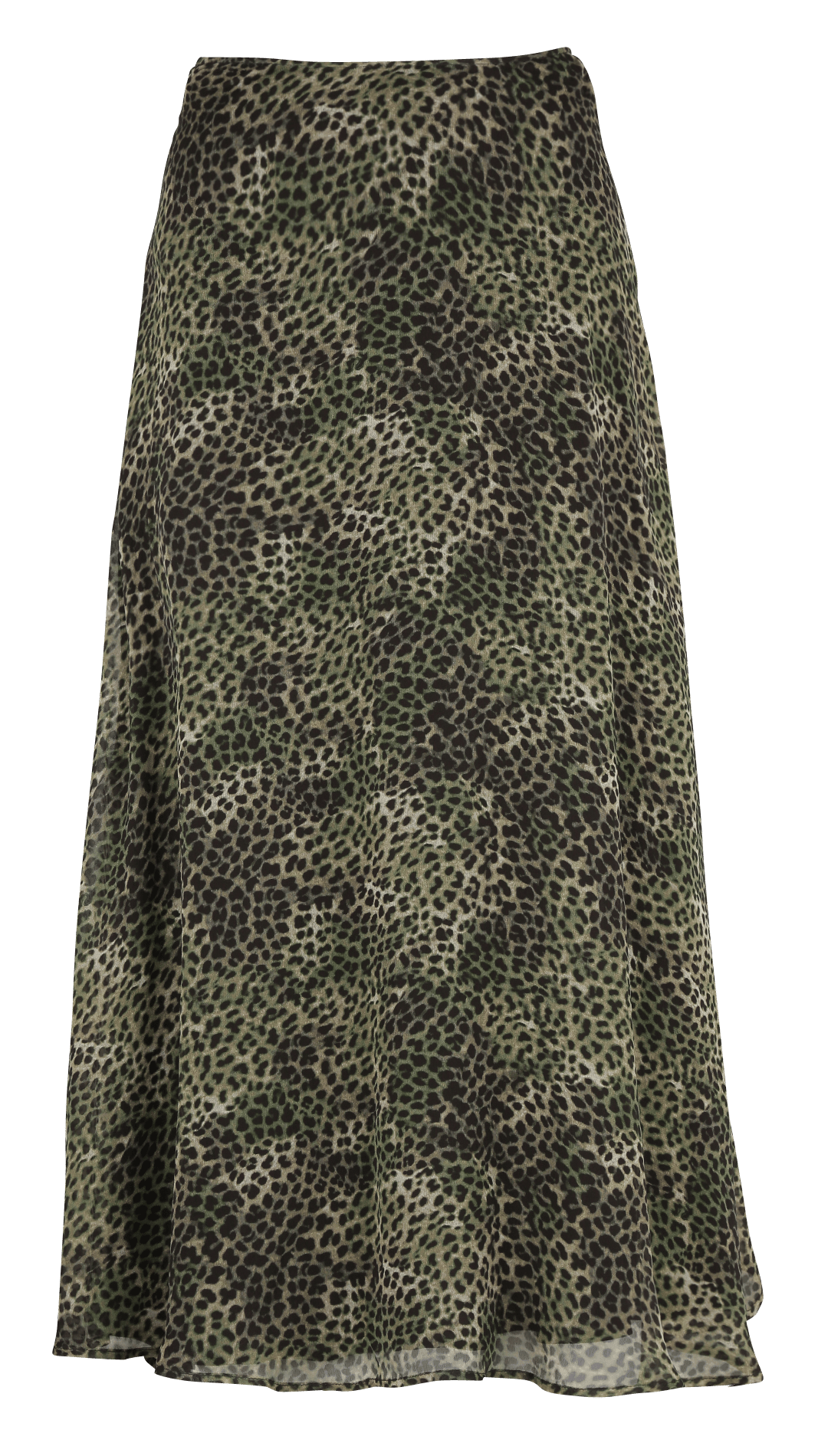 jupe leopard kaki
