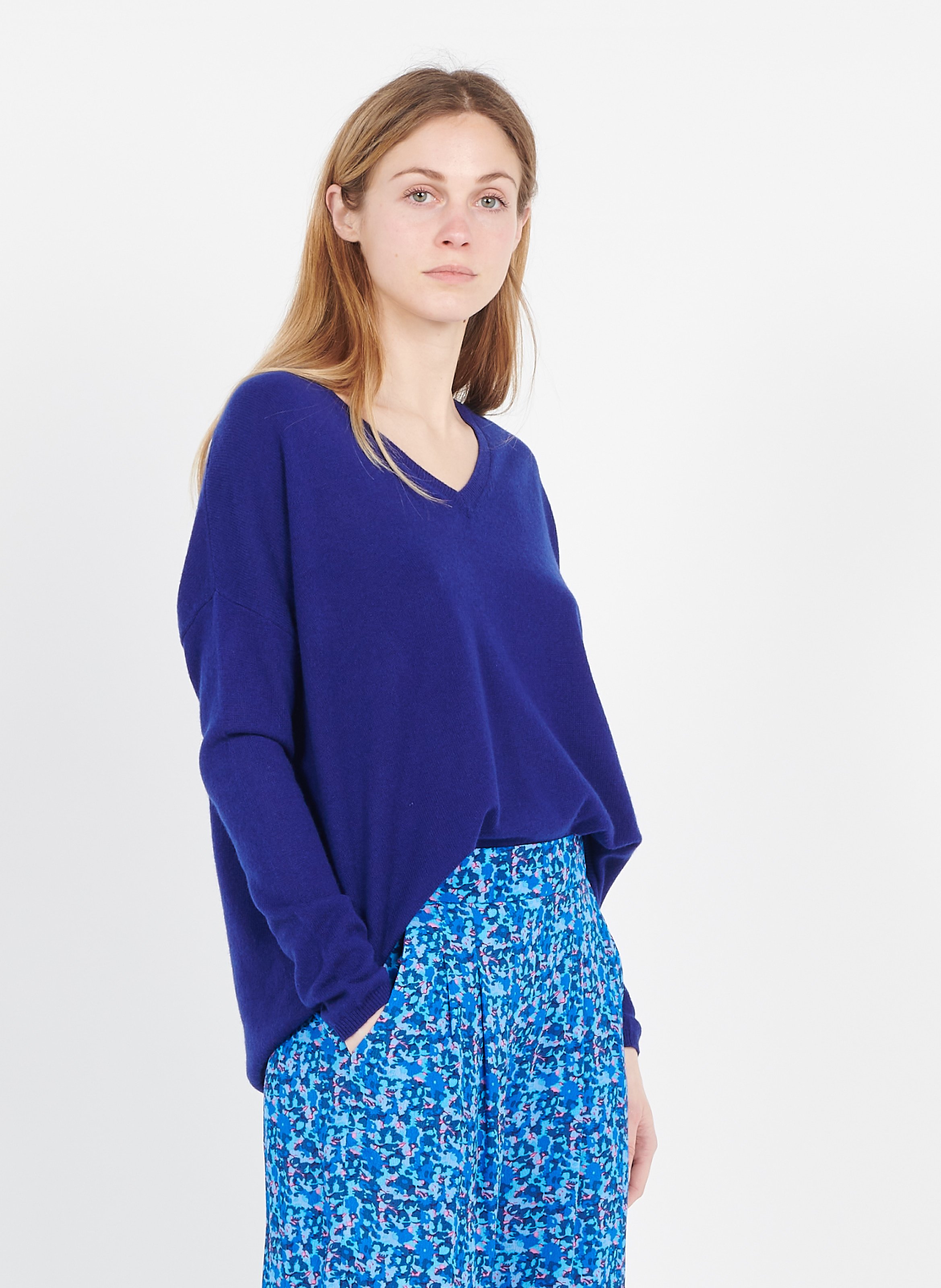 Pull Sud Express 100% Cachemire – Bleu Marine, Taille S, Neuf Avec étiquettes – Confort Et élégance
