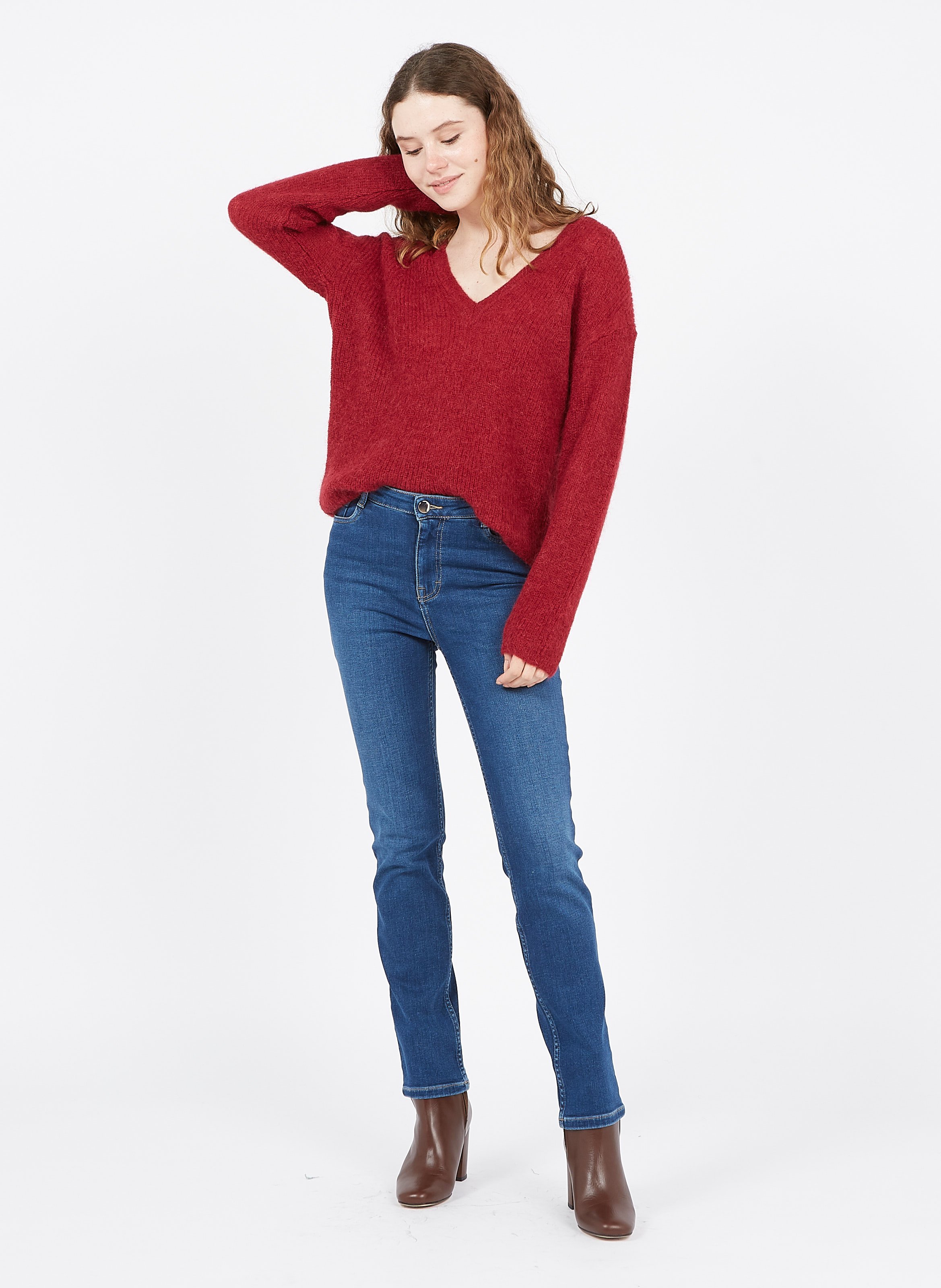 pull femme laine mélangée