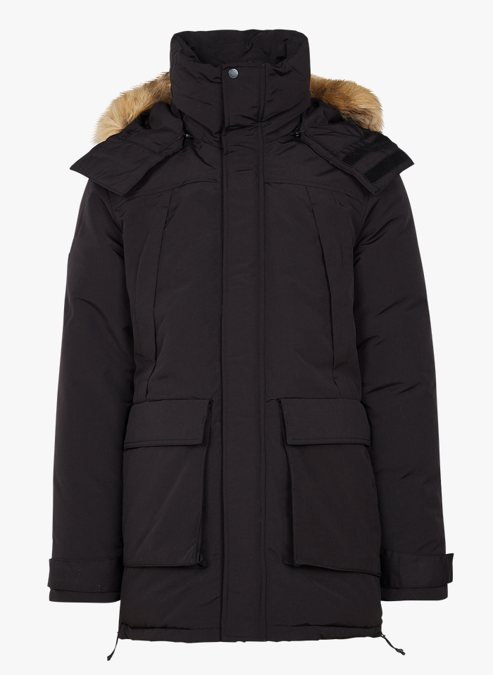 SUPERDRY Manteau col montant avec capuche | Noir