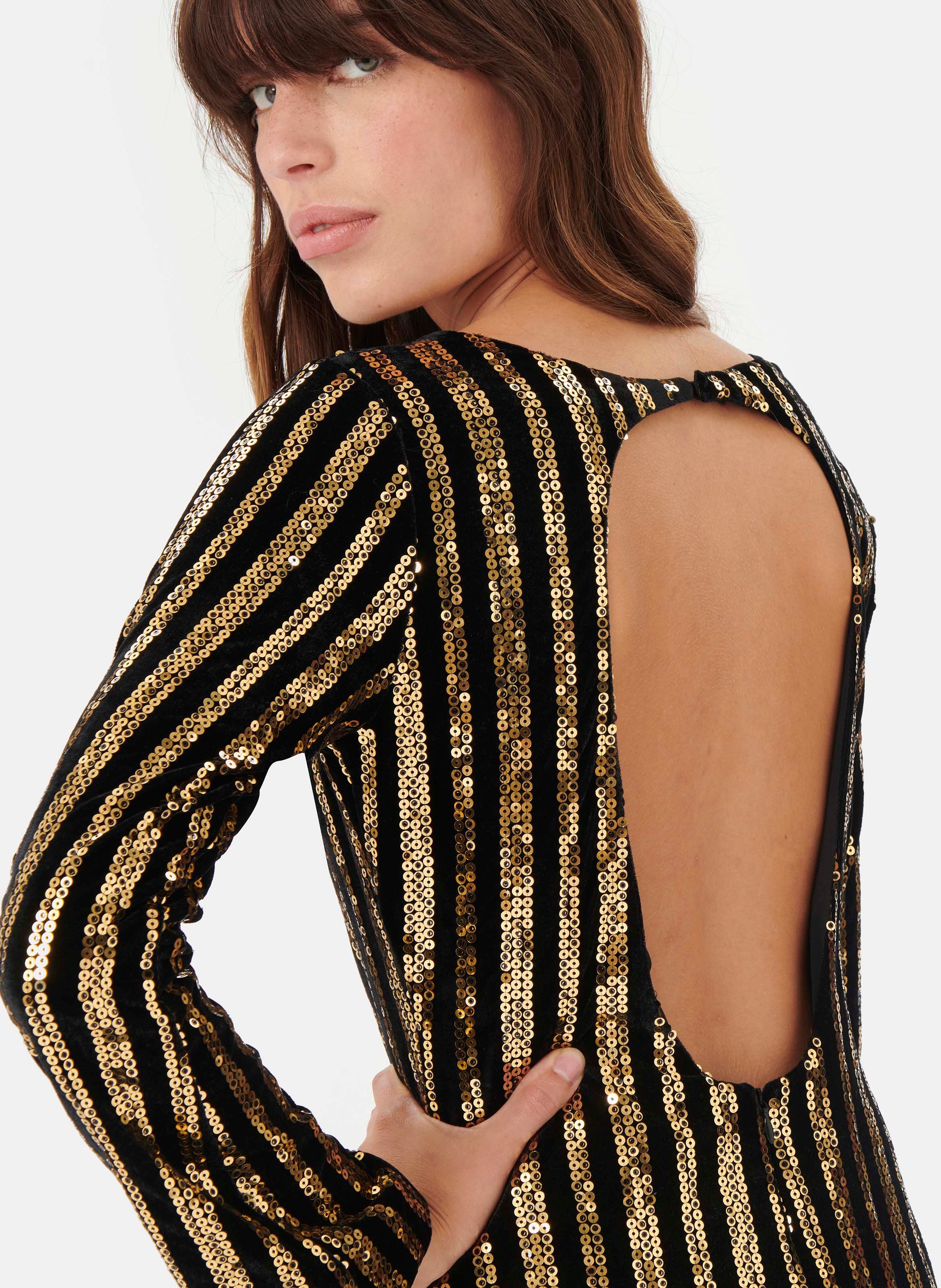 robe courte sequins