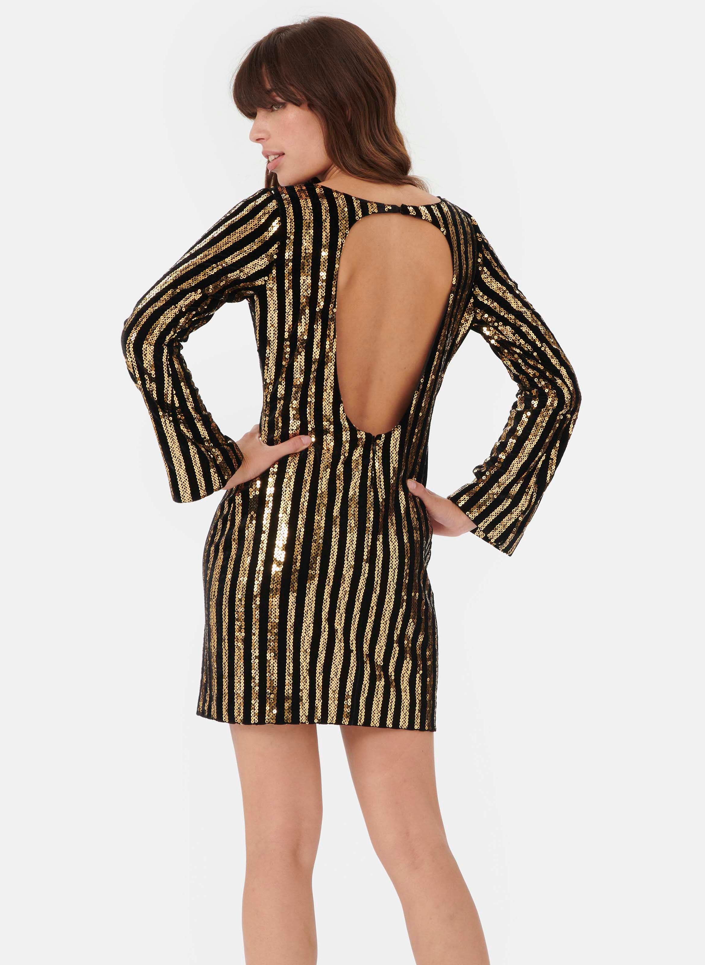 robe courte a sequins