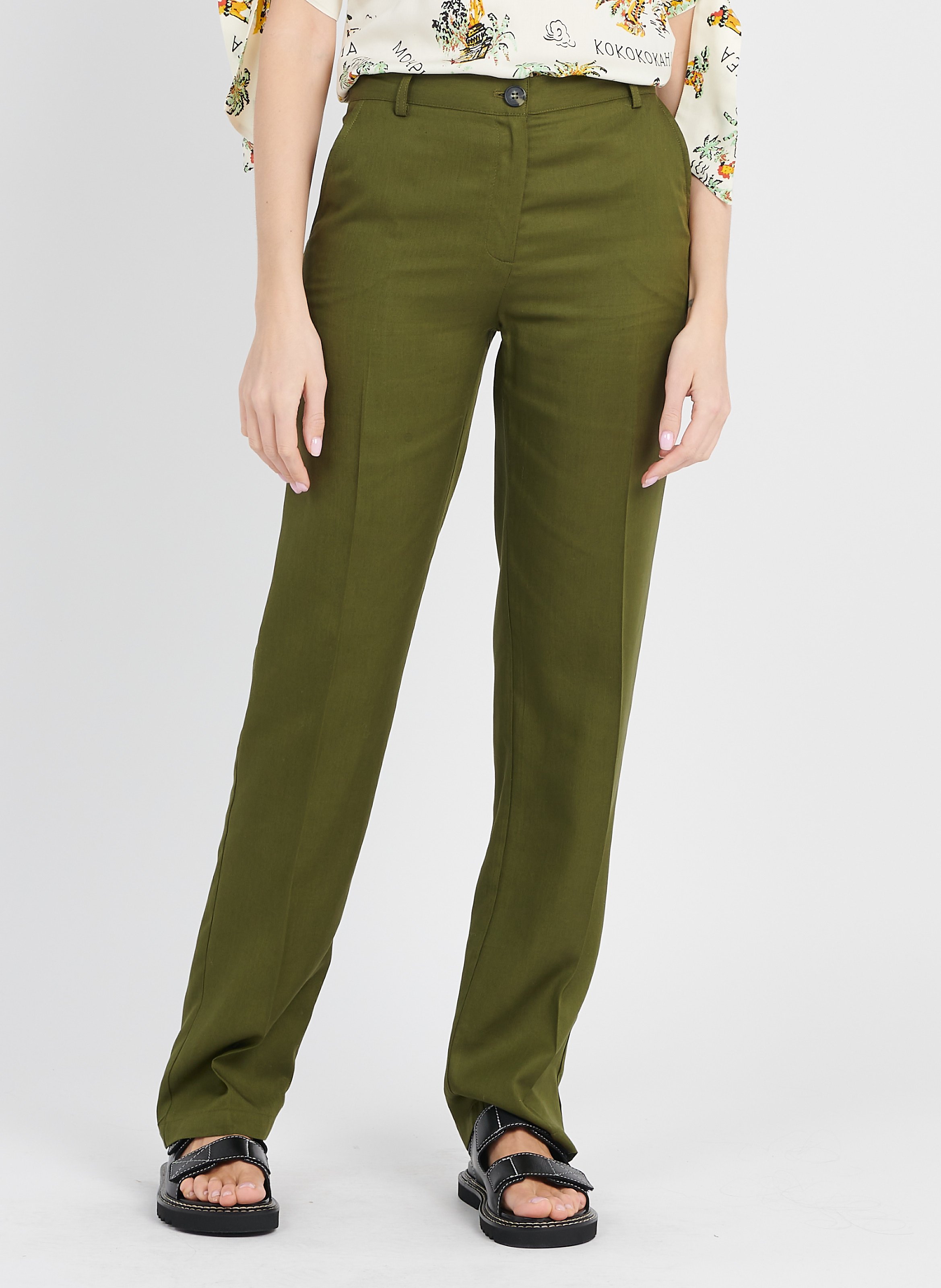 Pantalon The Kooples Noir Simili Cuir - Taille 34 US (XS), Jambes Droites, Taille Haute, Neuf Sans étiquettes