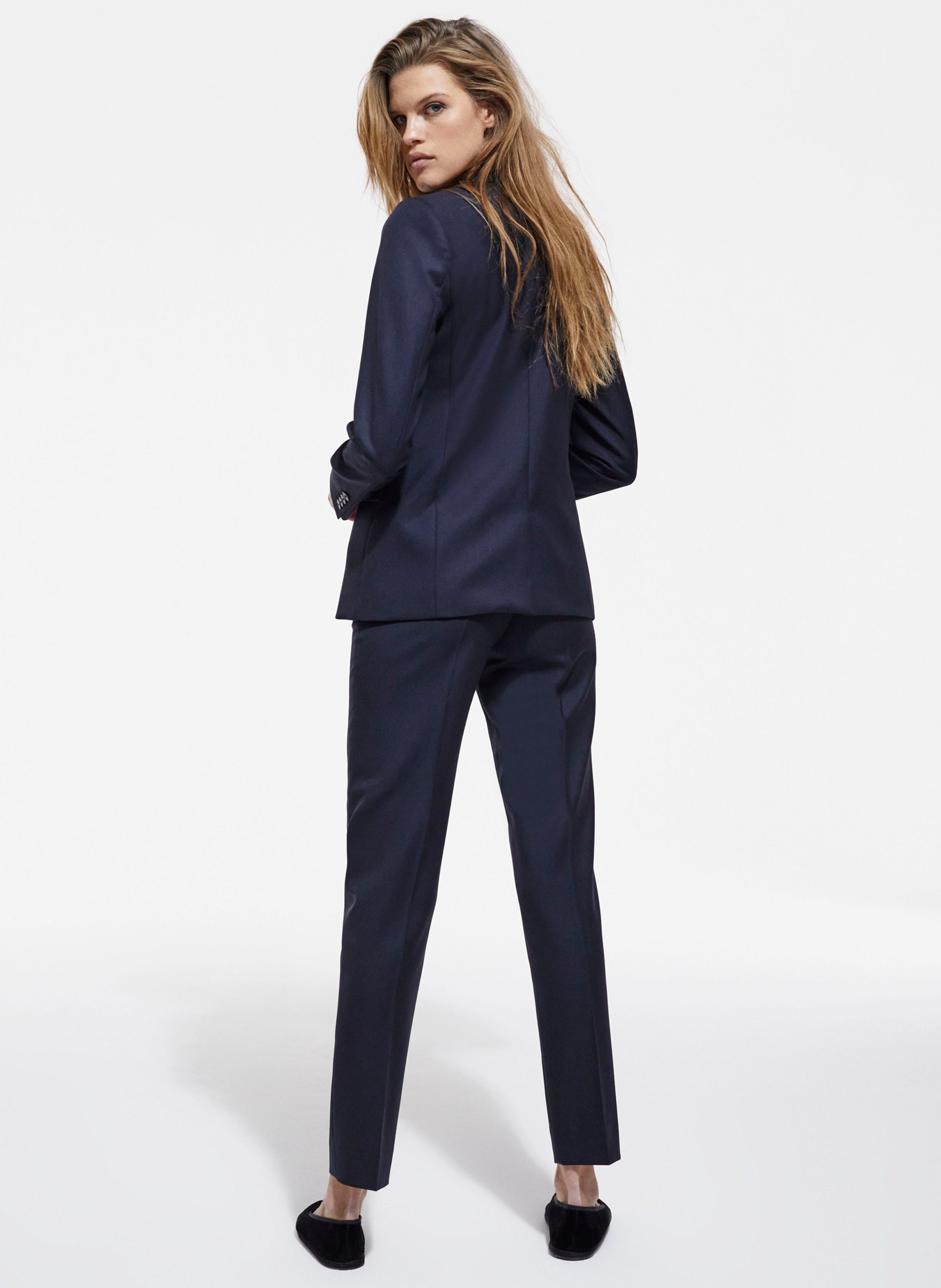 Veste De Tailleur En Laine Navy The Kooples - Femme | Place des Tendances