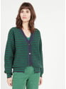 THE KORNER NAVY-GREEN Rayé