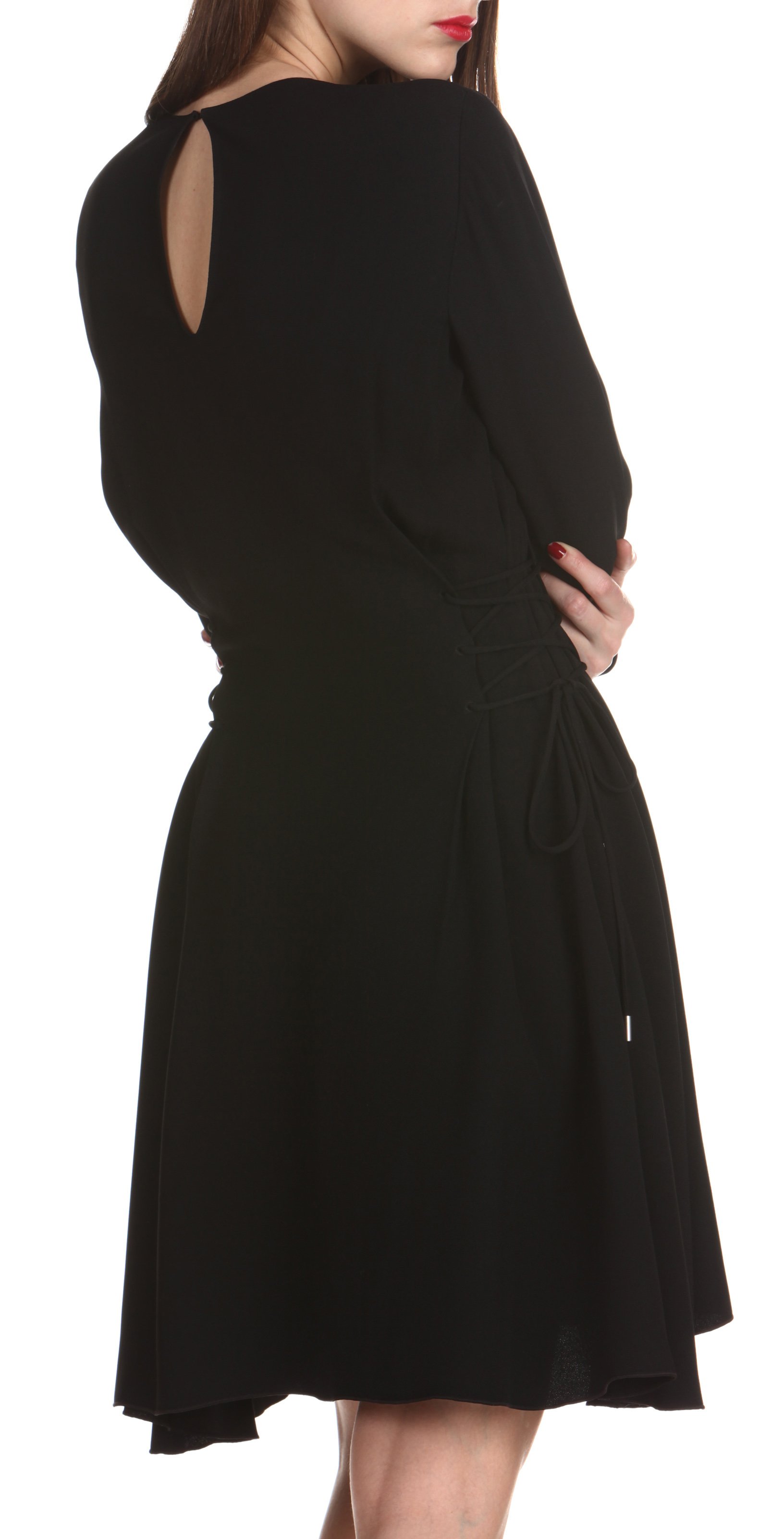 robe noire courte fluide