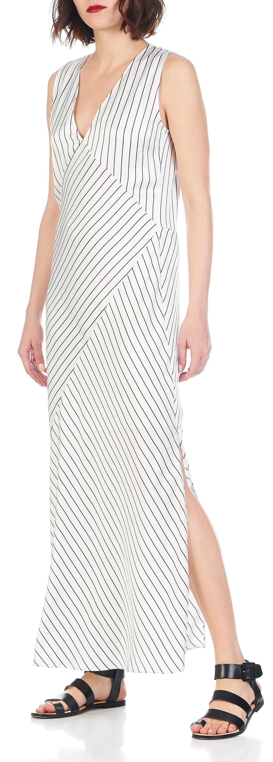 robe longue à rayures