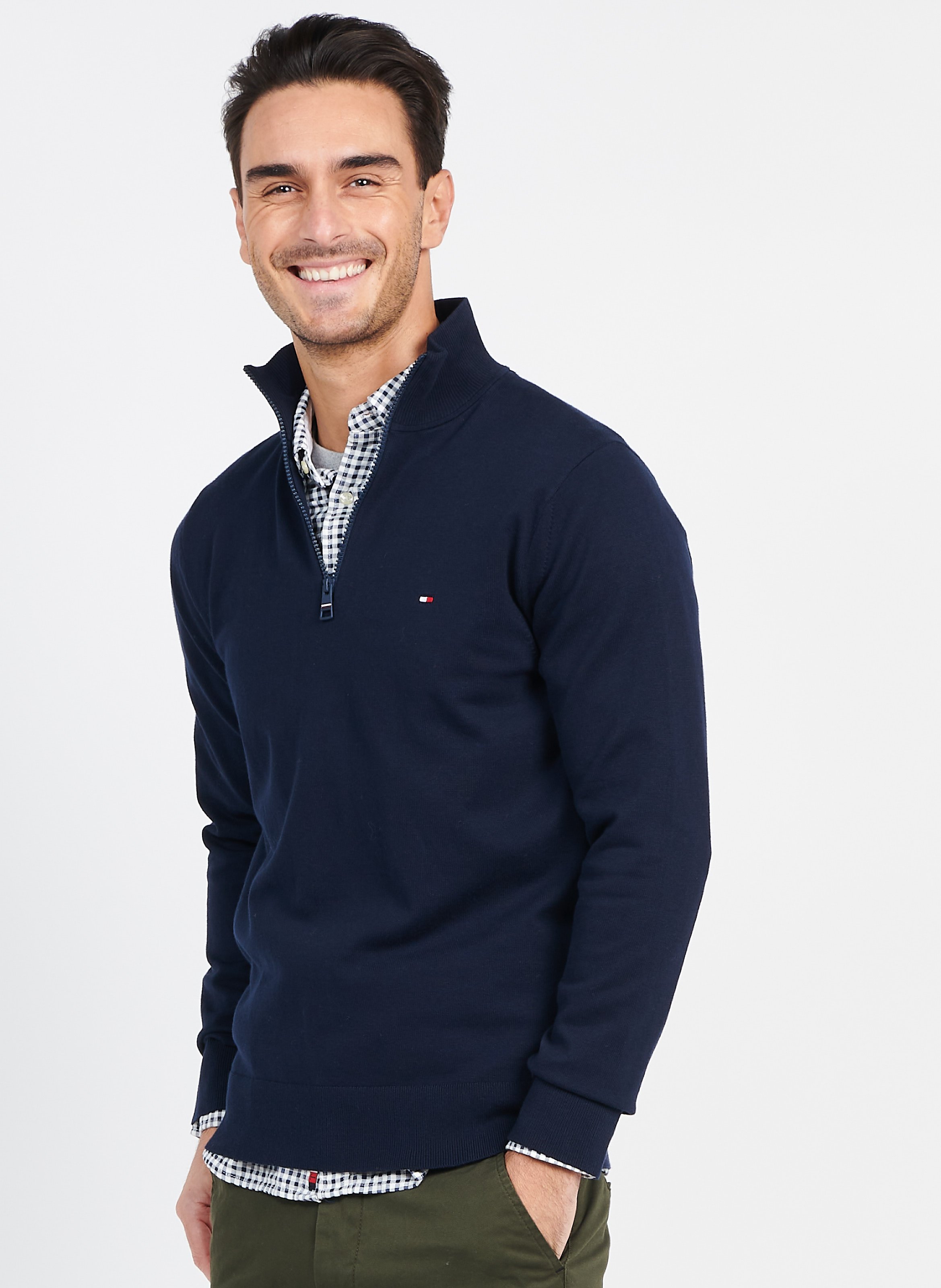 Pull tommy hilfiger col montant new arrivals