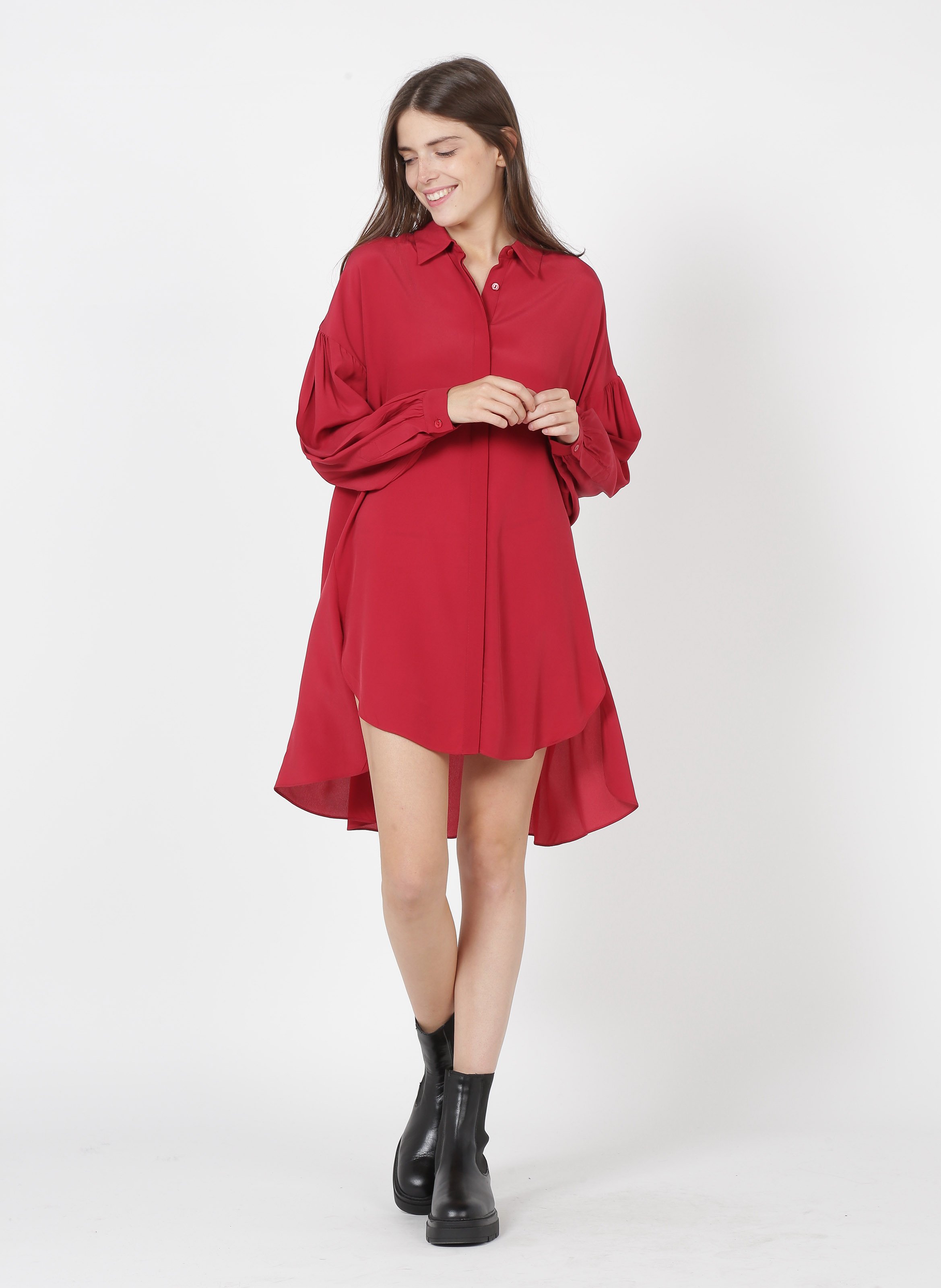 robe classique rouge