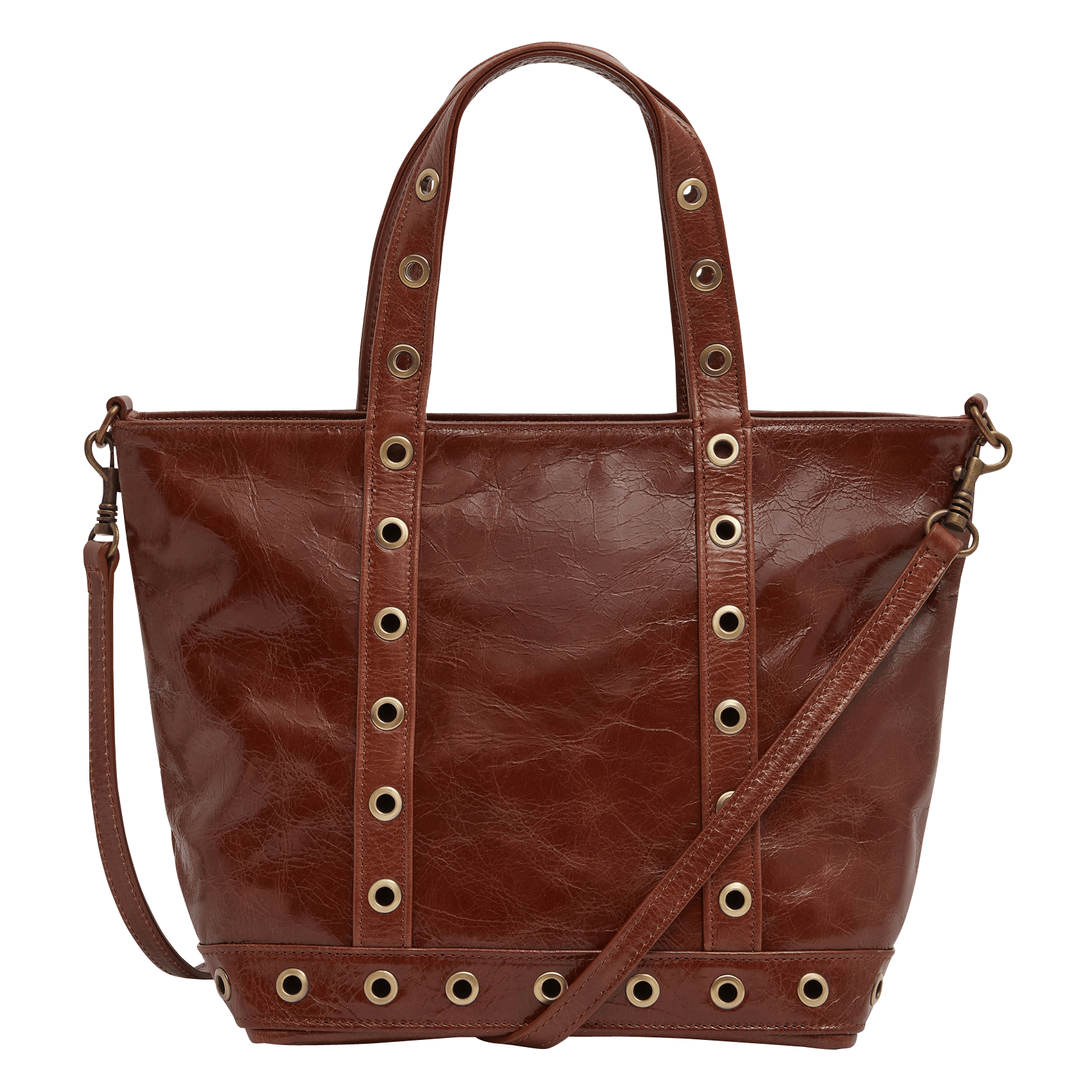 Cabas ?� Oeillets En Cuir Havane Vanessa Bruno - Femme | Place des Tendances