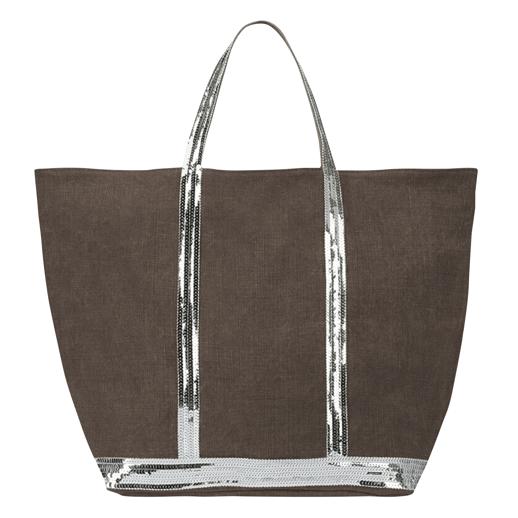 Grand Cabas VANESSA BRUNO En Cuir Gris - Occasion Bon état, Fourre-tout Femme