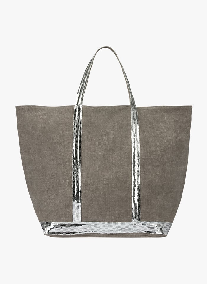 Cabas Medium Brod Sequins En Lin Calcaire Vanessa Bruno Femme