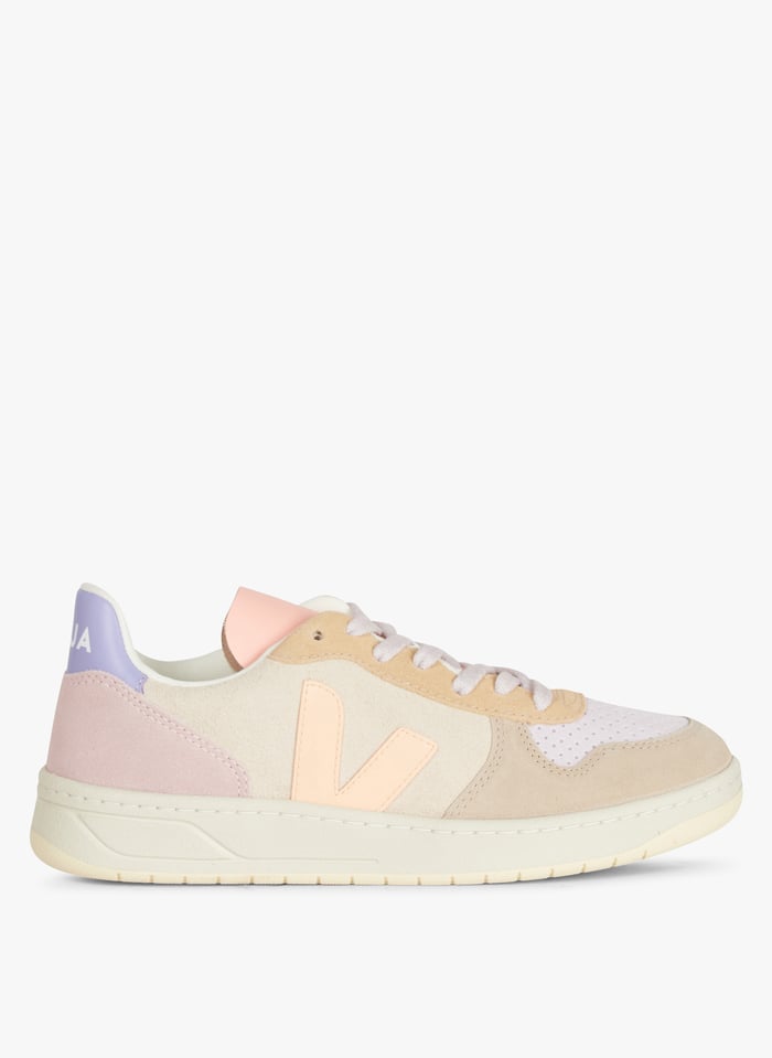 Baskets Basses En Cuir V 10 Suede Multico peach Veja Femme