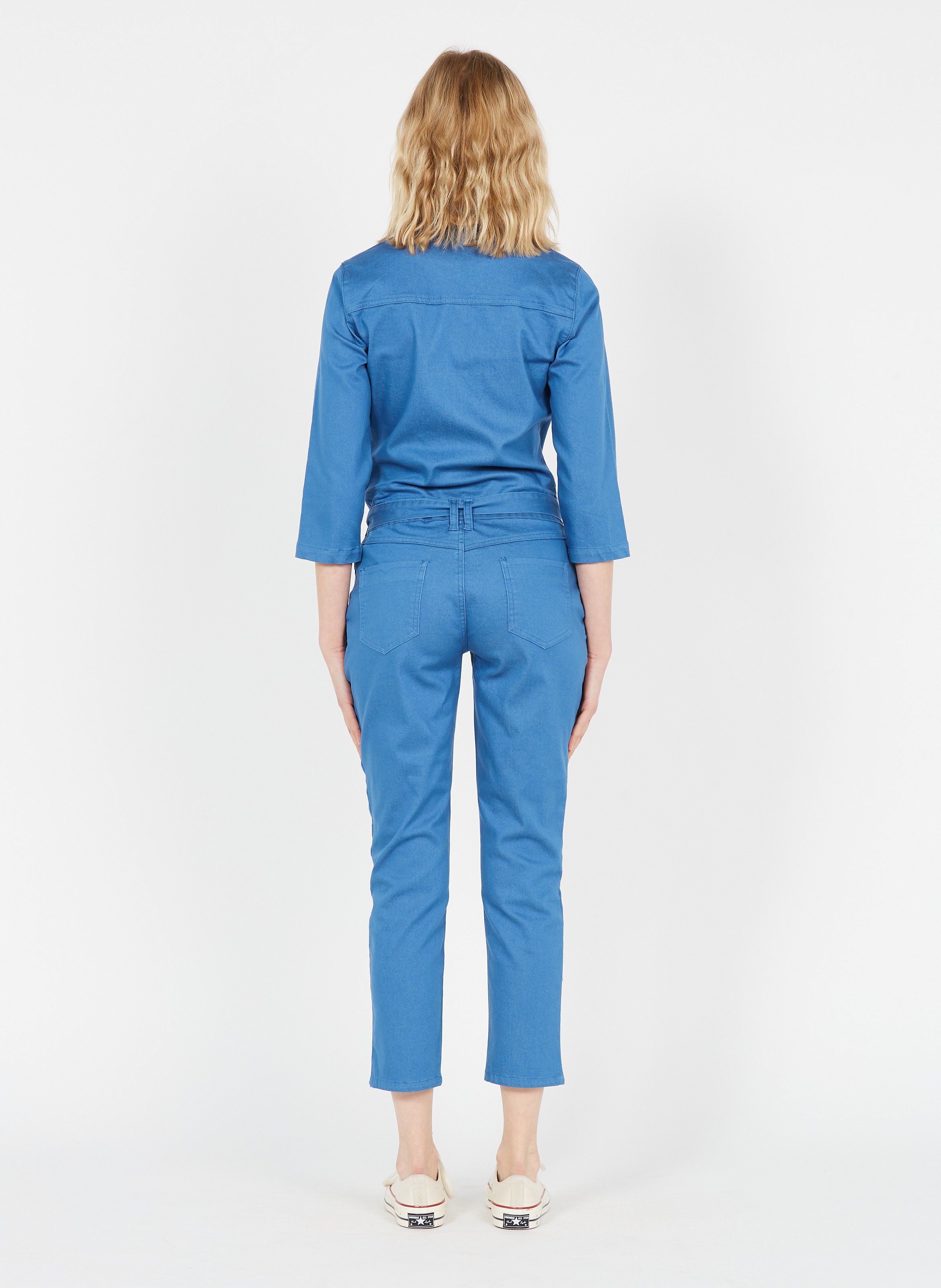 Combinaison Col Classique En Jean Light Grey Denim Vila - Femme | Place des  Tendances