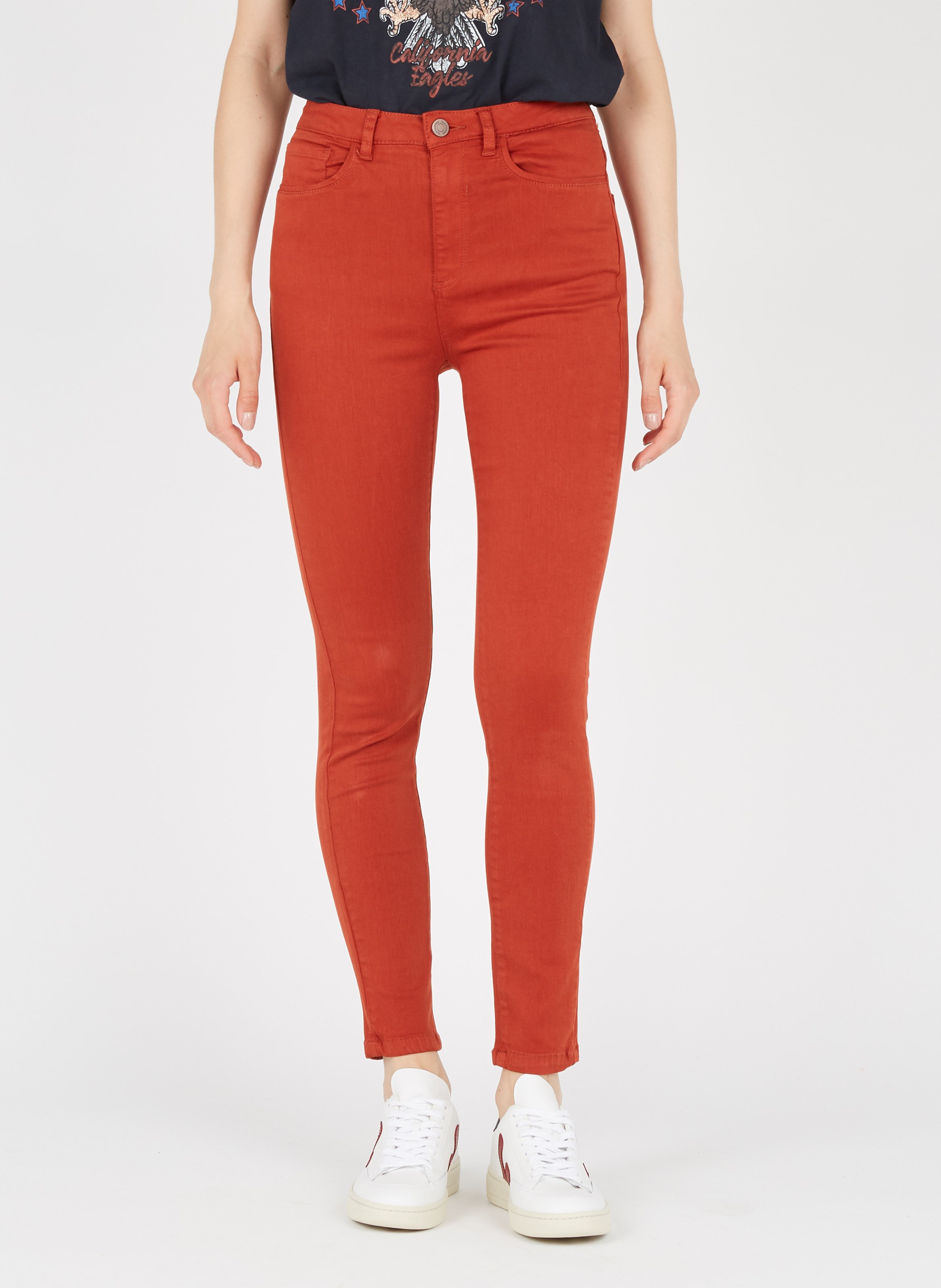 jean skinny rouge