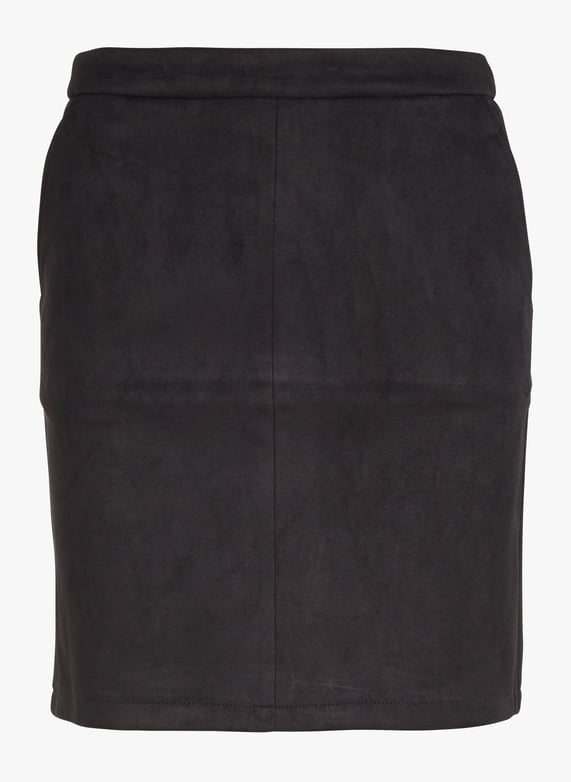 Jupe Courte Effet Daim Black Vila Femme 14057900 BLACK BLACK Place des Tendances Luxembourg