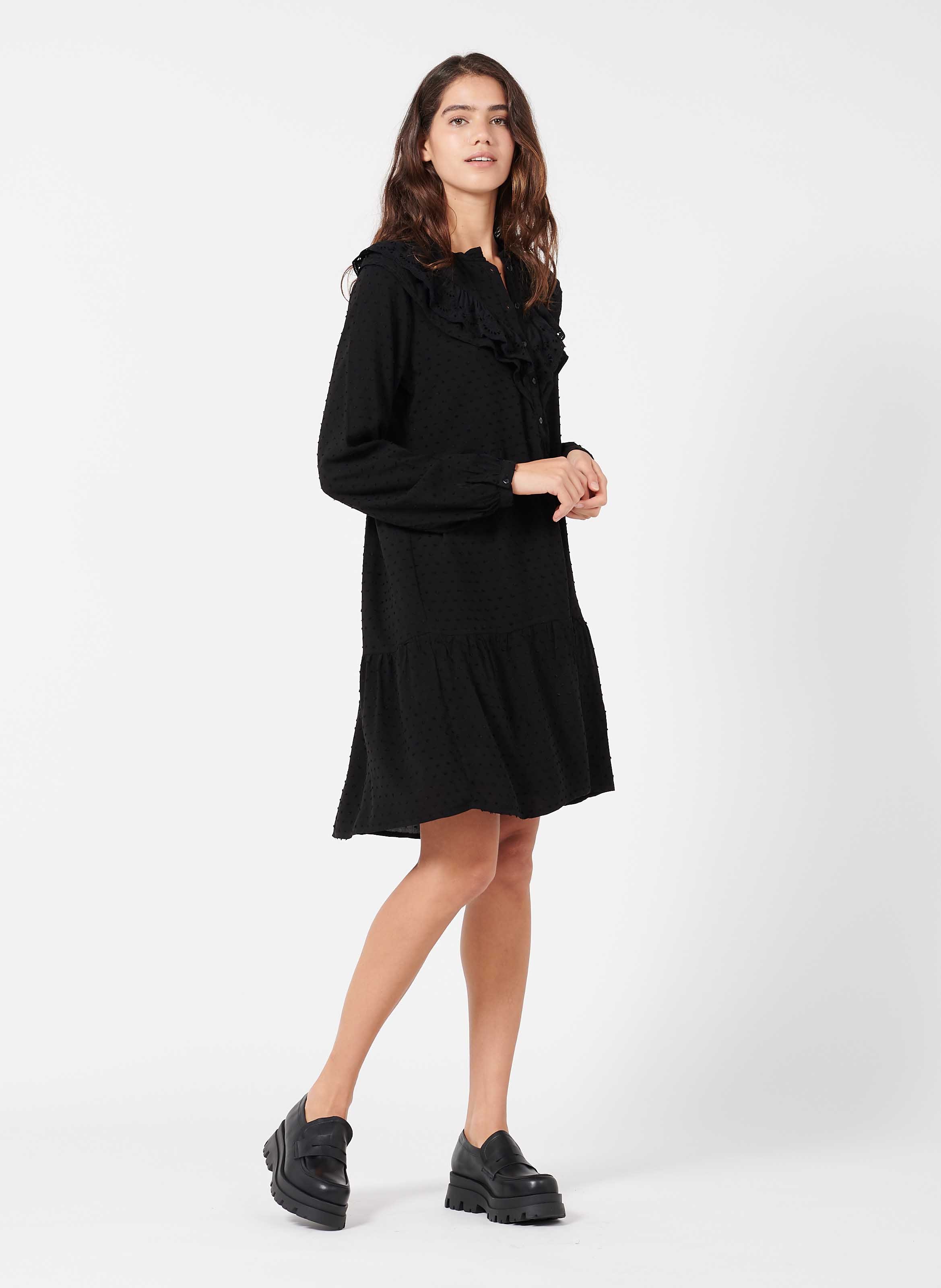 robe noire viscose