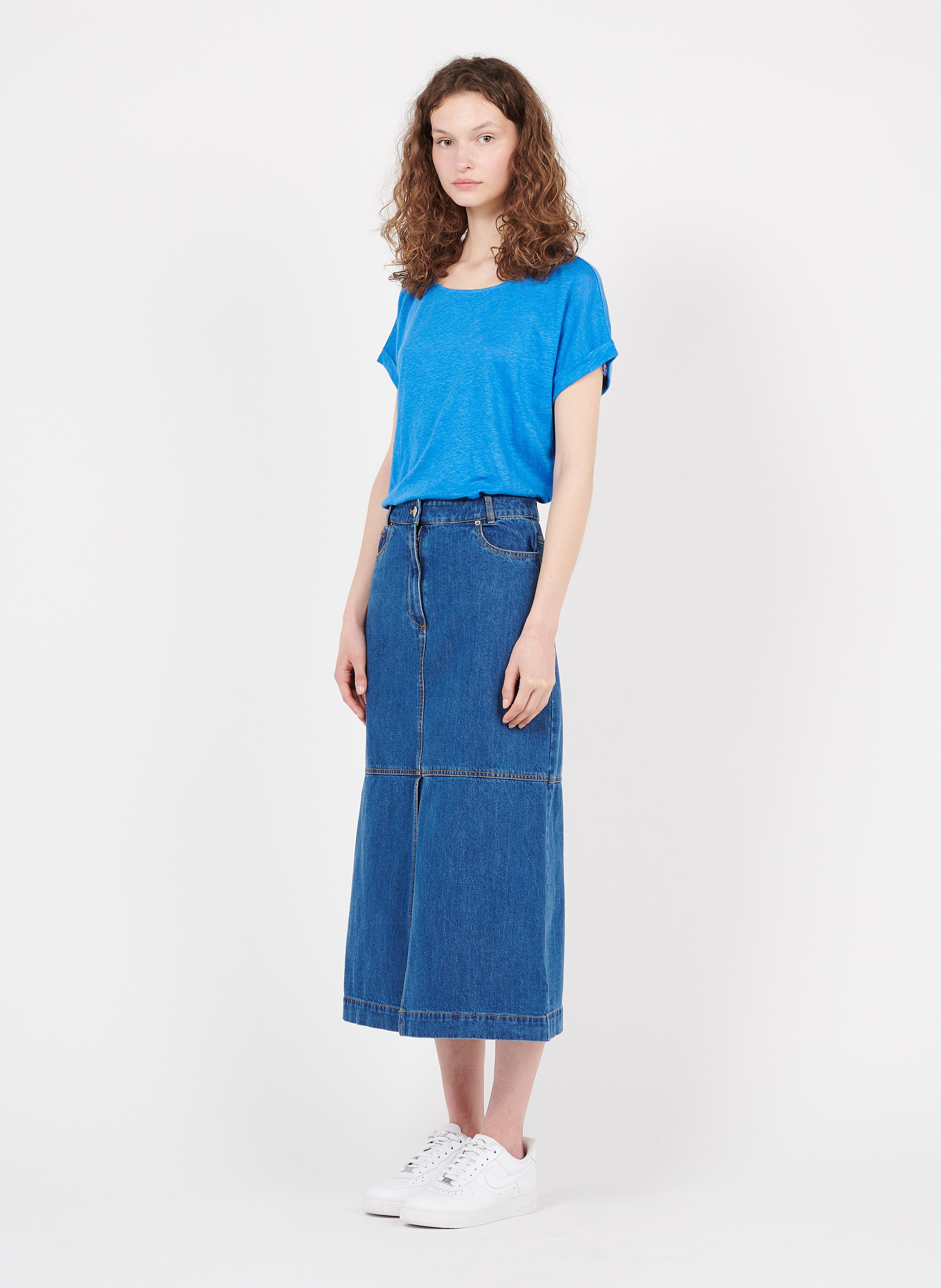 jupe midi denim
