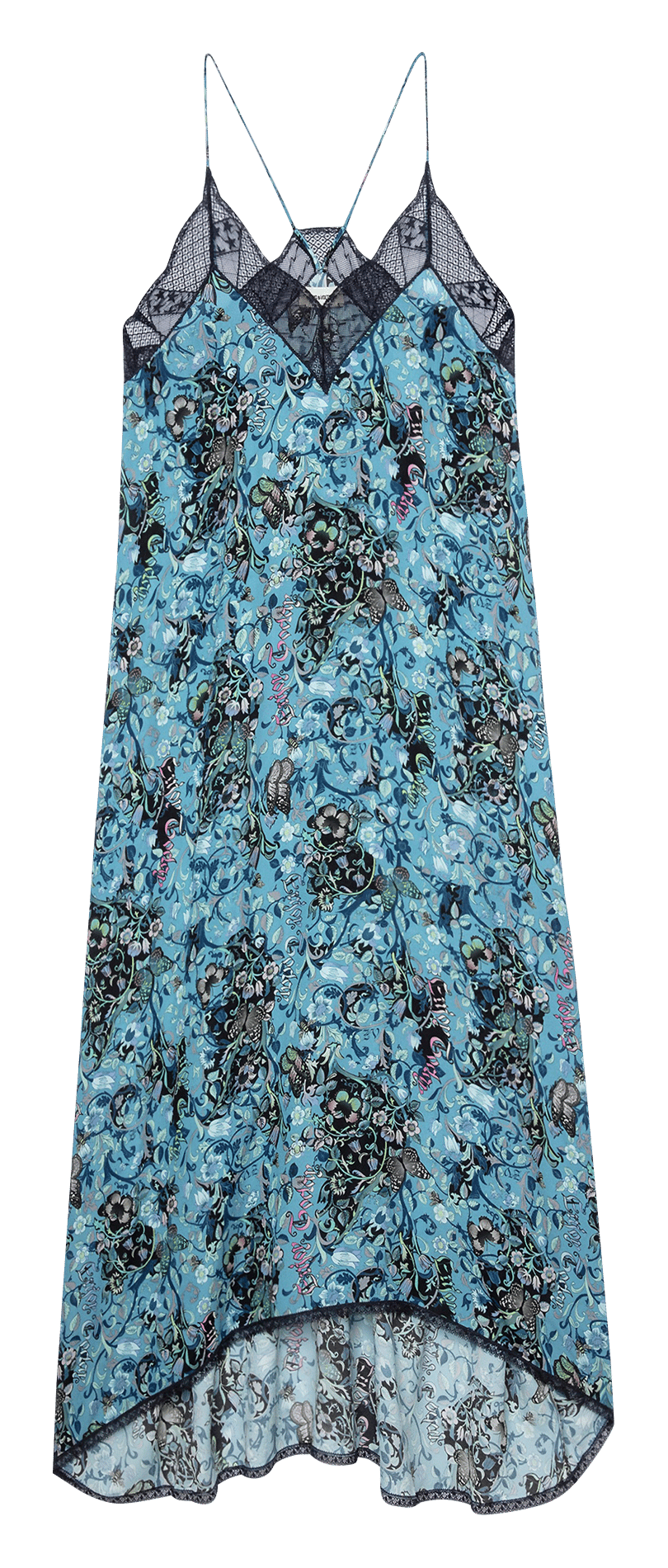 Robe Longue En Viscose Imprimée Oxford Zadig&voltaire Femme Place