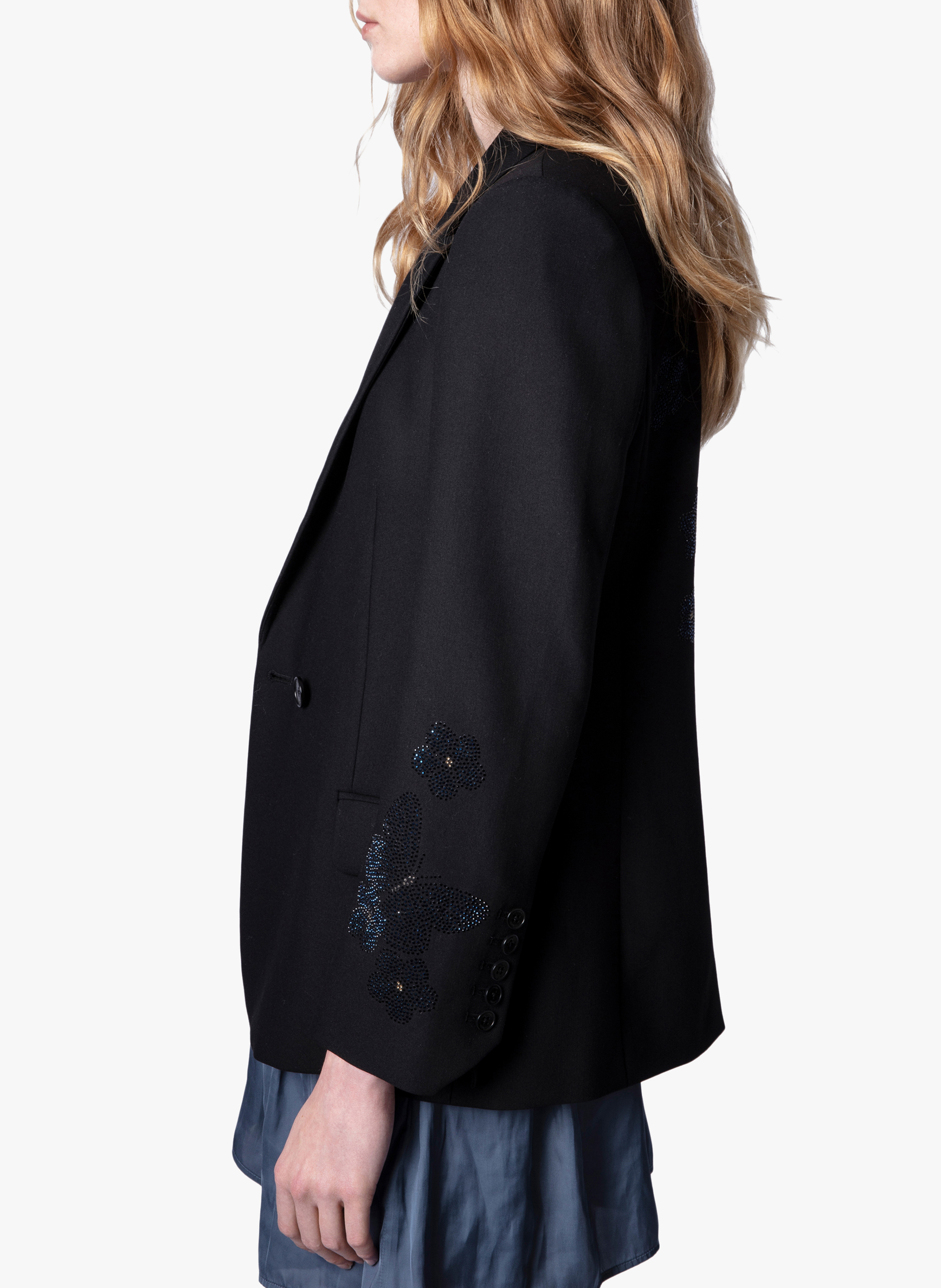 Veste Col Tailleur ?� Strass Noir Zadig&voltaire - Cr?�ateurs | Place des Tendances