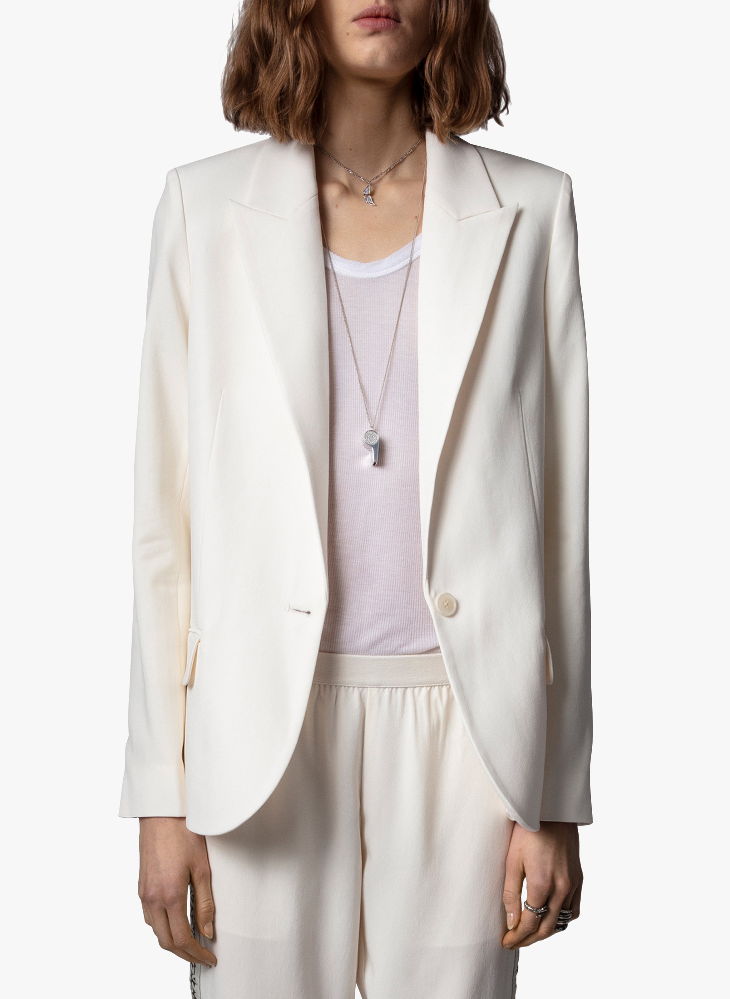 Veste Zadig & Voltaire Paris Néoprène Vert Rayures Or Et Blanc Taille M
