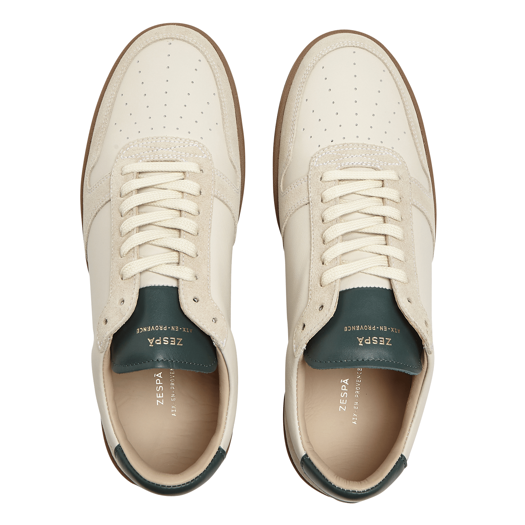 Baskets Basses En Cuir Gomme Fun Bicolore Zespa - Homme | Place des  Tendances