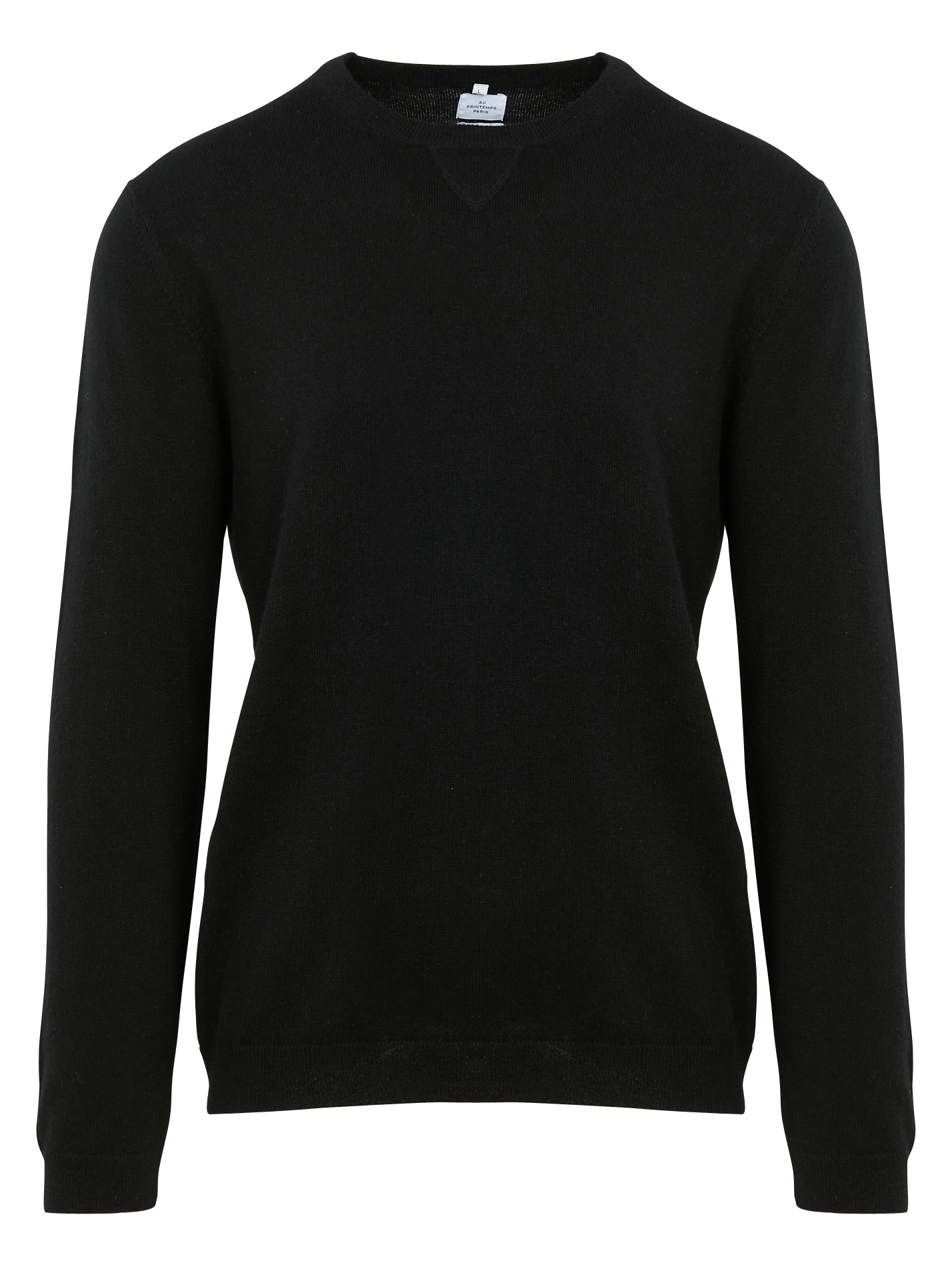 Round-neck cashmere sweater AU PRINTEMPS PARIS Black