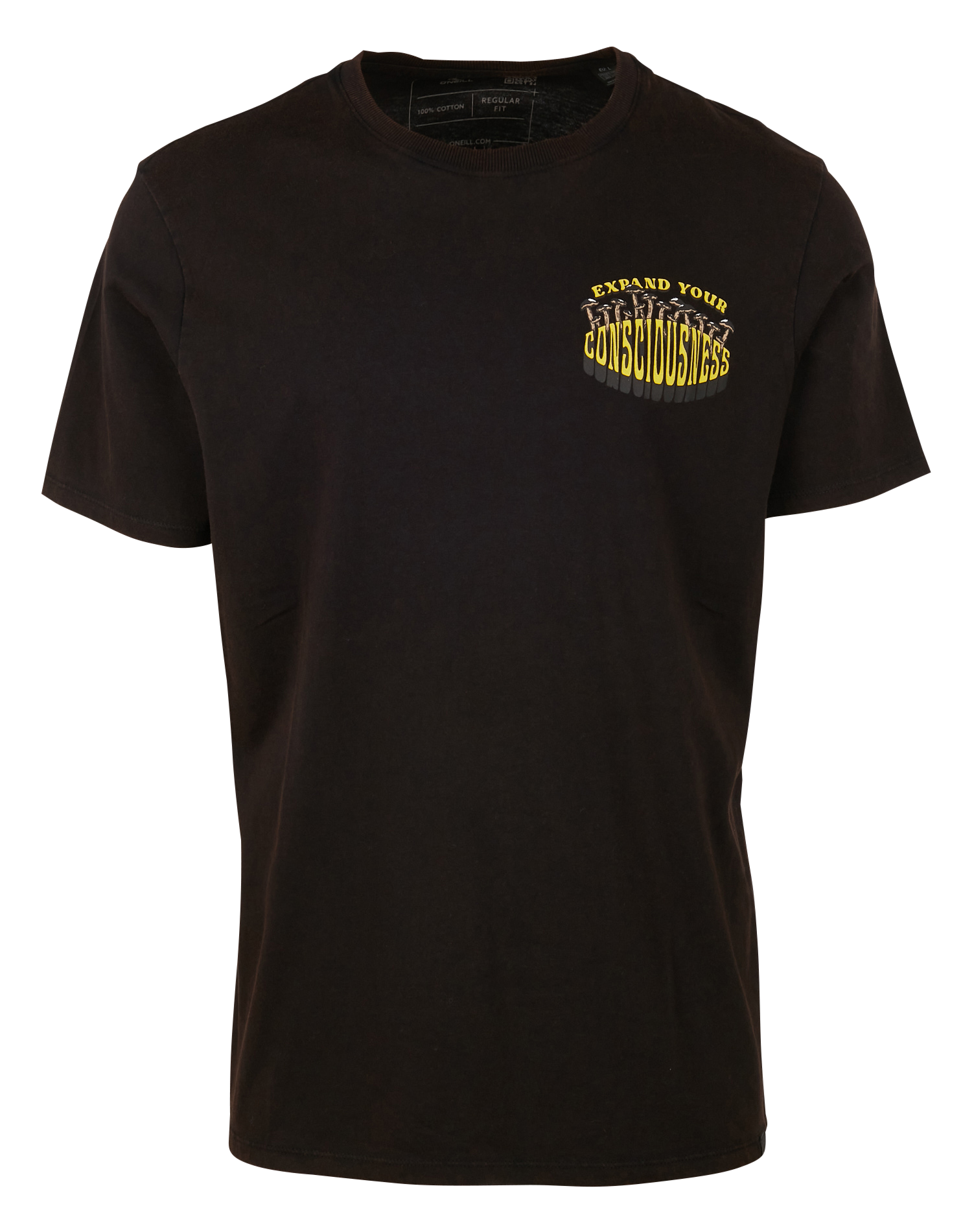 Tee-shirt col rond imprimé en coton  O NEILL Noir