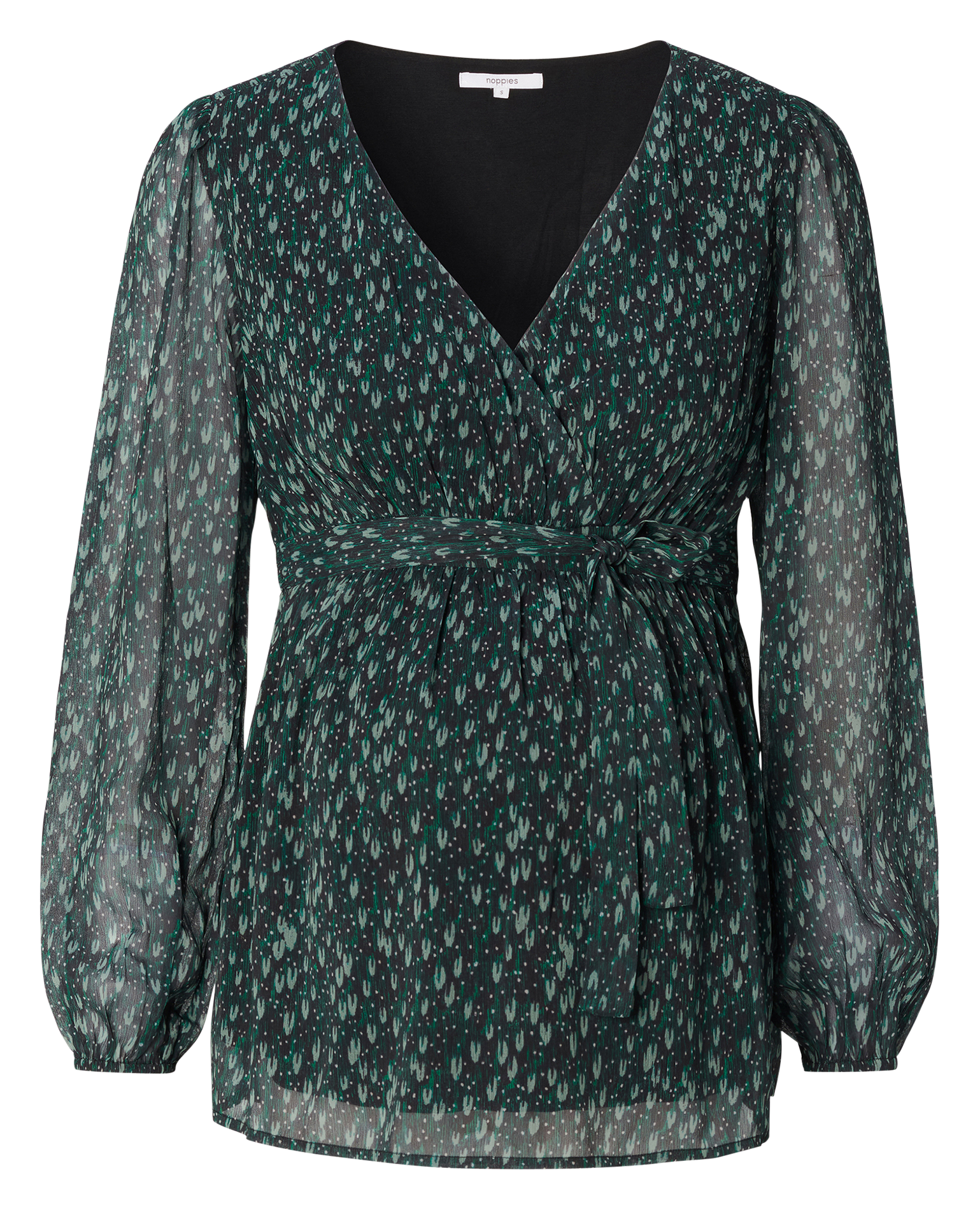 Zwangerschapsblouse met overslag NOPPIES Groen